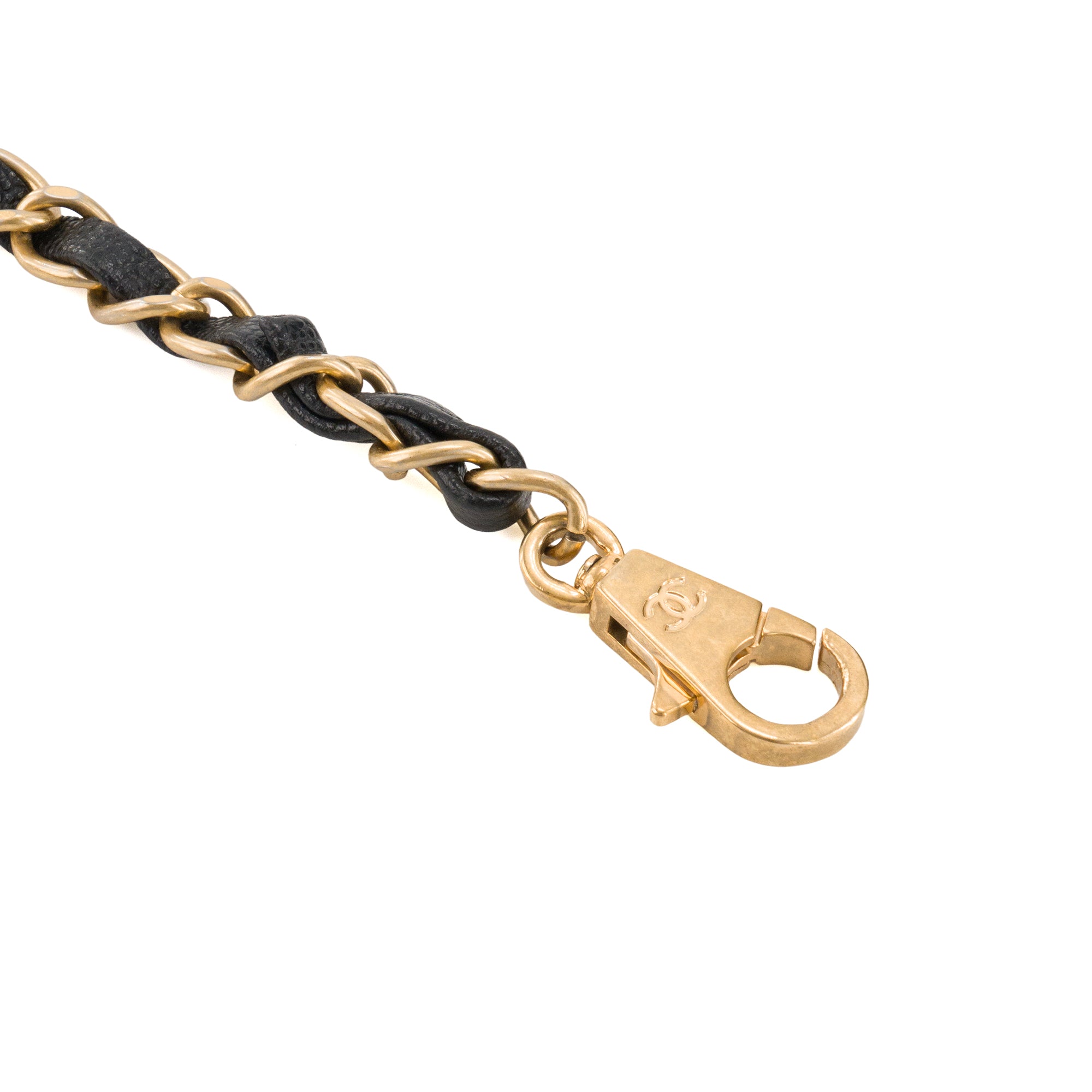 CHANEL - Sac à bandoulière Coco Handle Chanel en cuir caviar noir et anse en cuir exotique lézard bordeaux