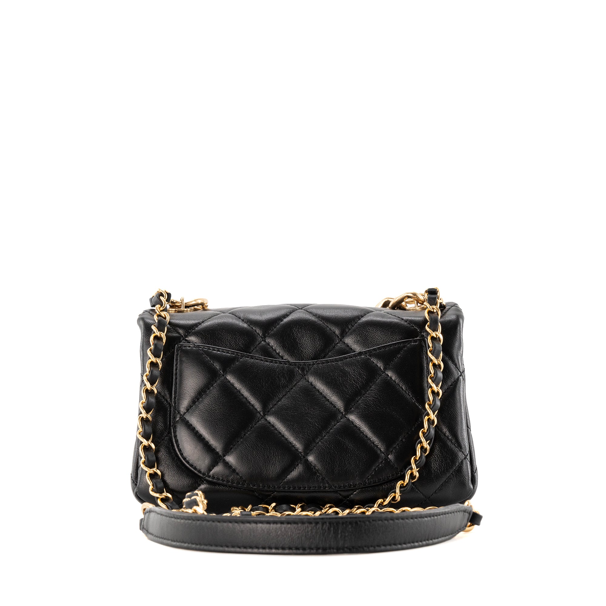 CHANEL - Sac à bandoulière Color Match Chanel en cuir lisse noir édition limitée