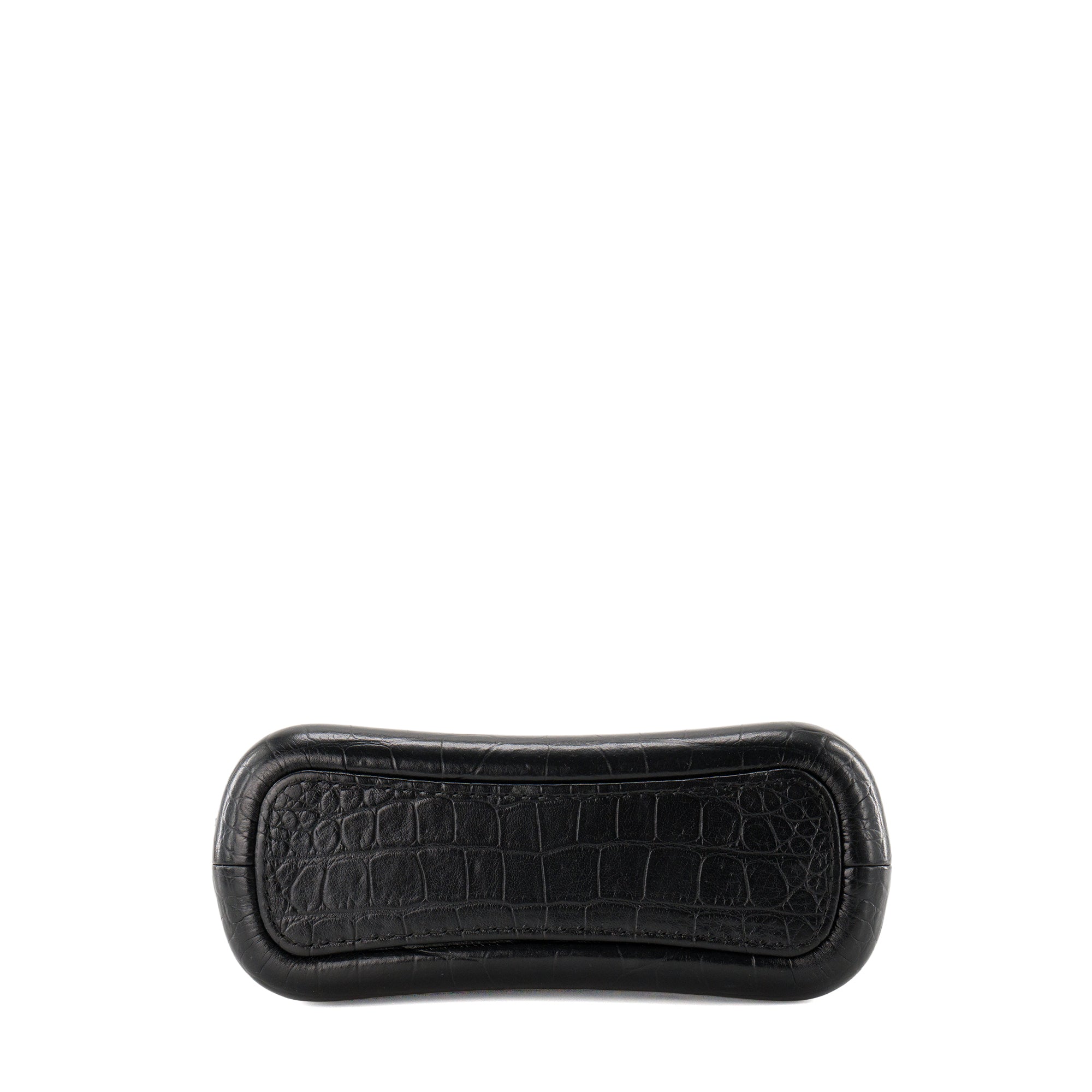 CHANEL - Sac à bandoulière Gabrielle mini Chanel en cuir embossé crocodile noir
