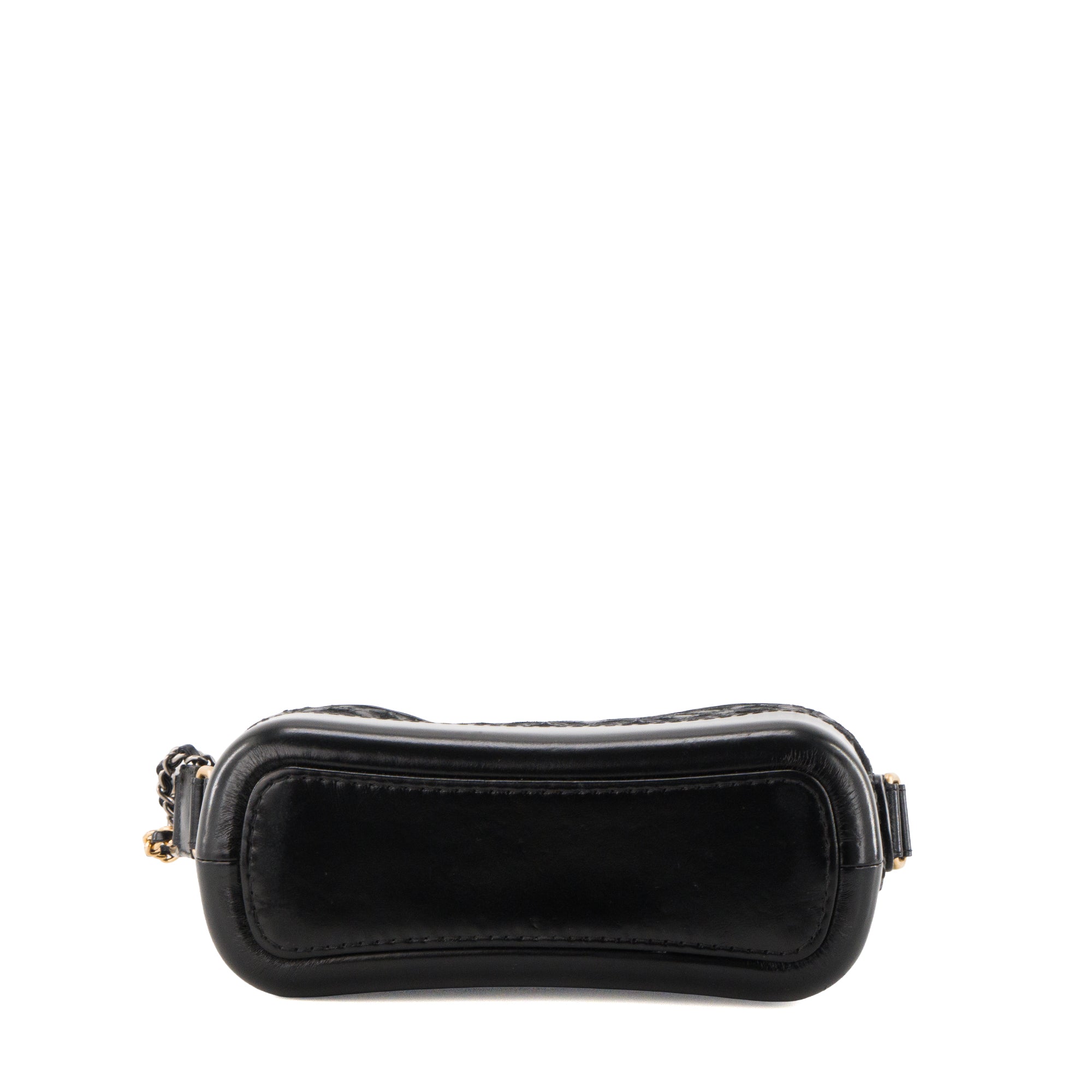 CHANEL - Sac à bandoulière Gabrielle Mini Chanel en cuir et toile noire édition limitée