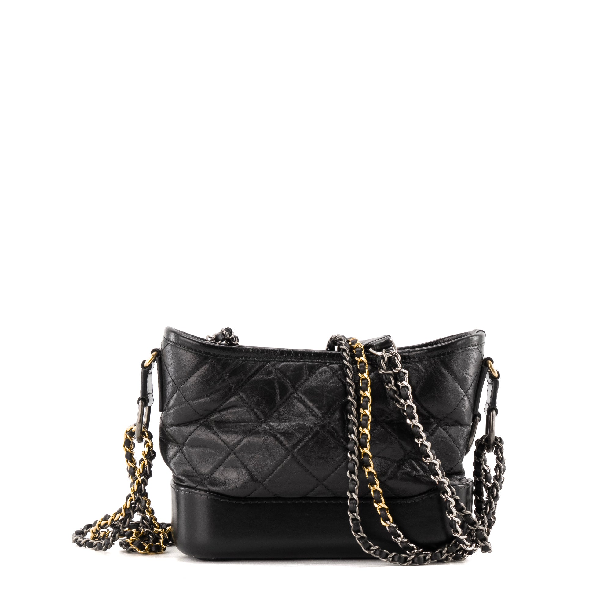 CHANEL - Sac à bandoulière Gabrielle mini Chanel en cuir noir