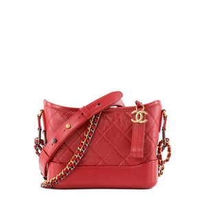 CHANEL - Sac à bandoulière Gabrielle mini Chanel en cuir rouge