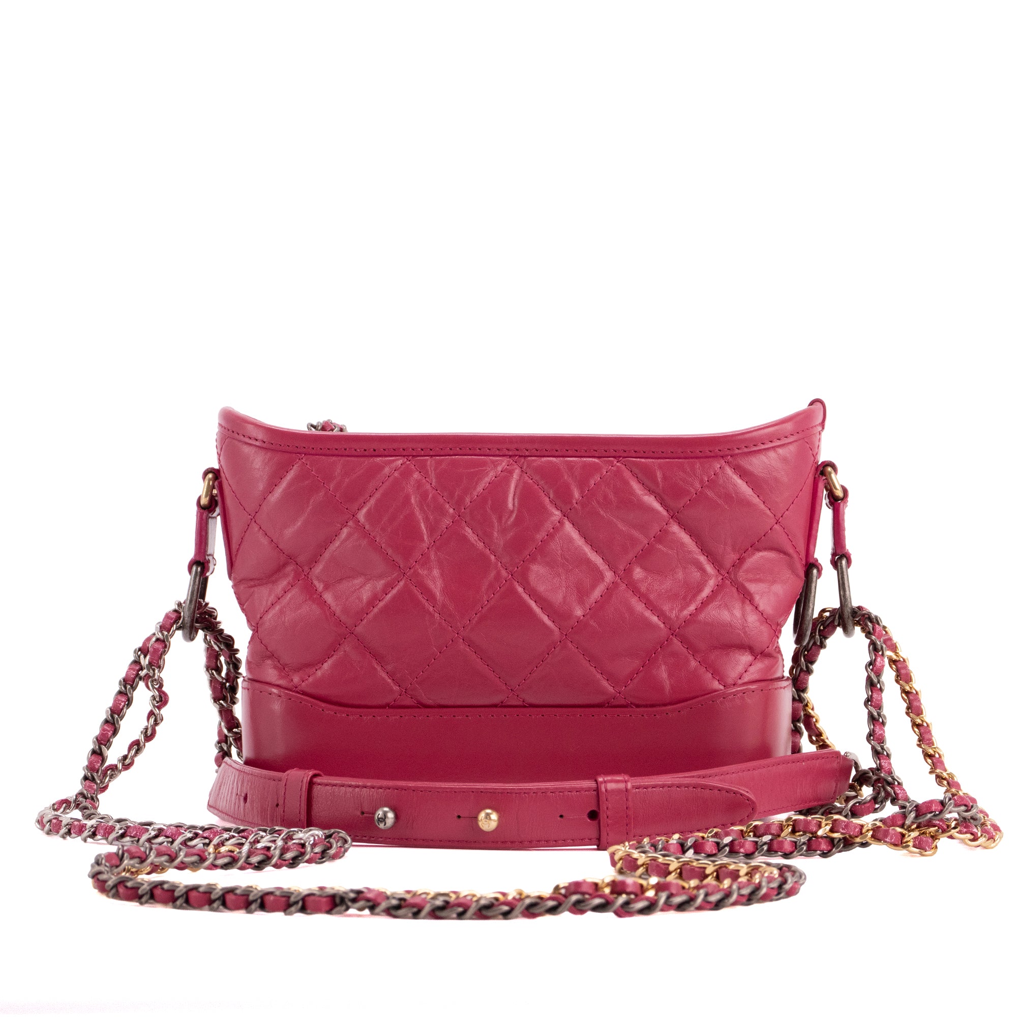 CHANEL - Sac à bandoulière Gabrielle mini Chanel en cuir violet
