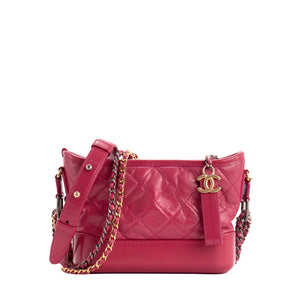 CHANEL - Sac à bandoulière Gabrielle mini Chanel en cuir violet