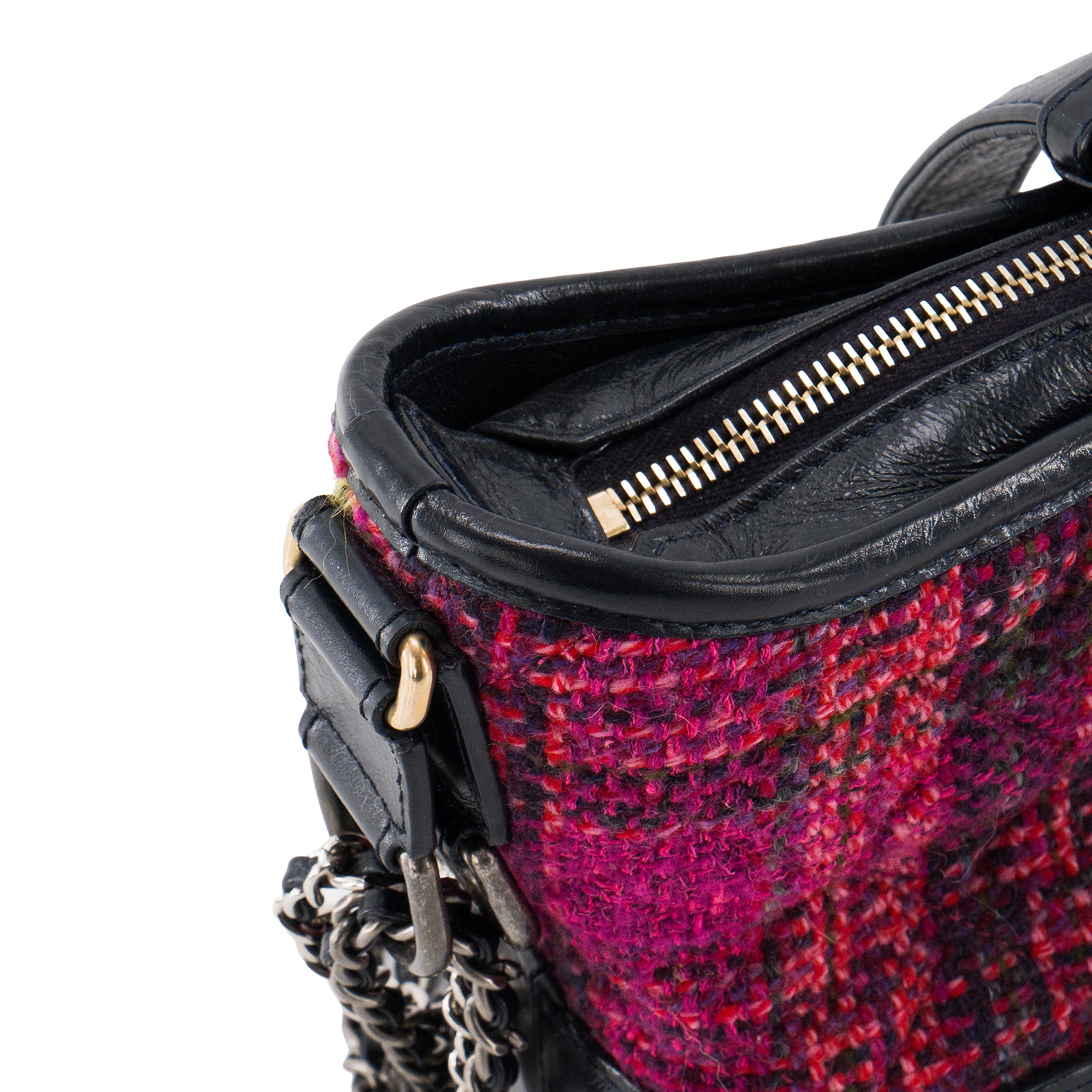 CHANEL - Sac à bandoulière Gabrielle mini Chanel en tweed rose