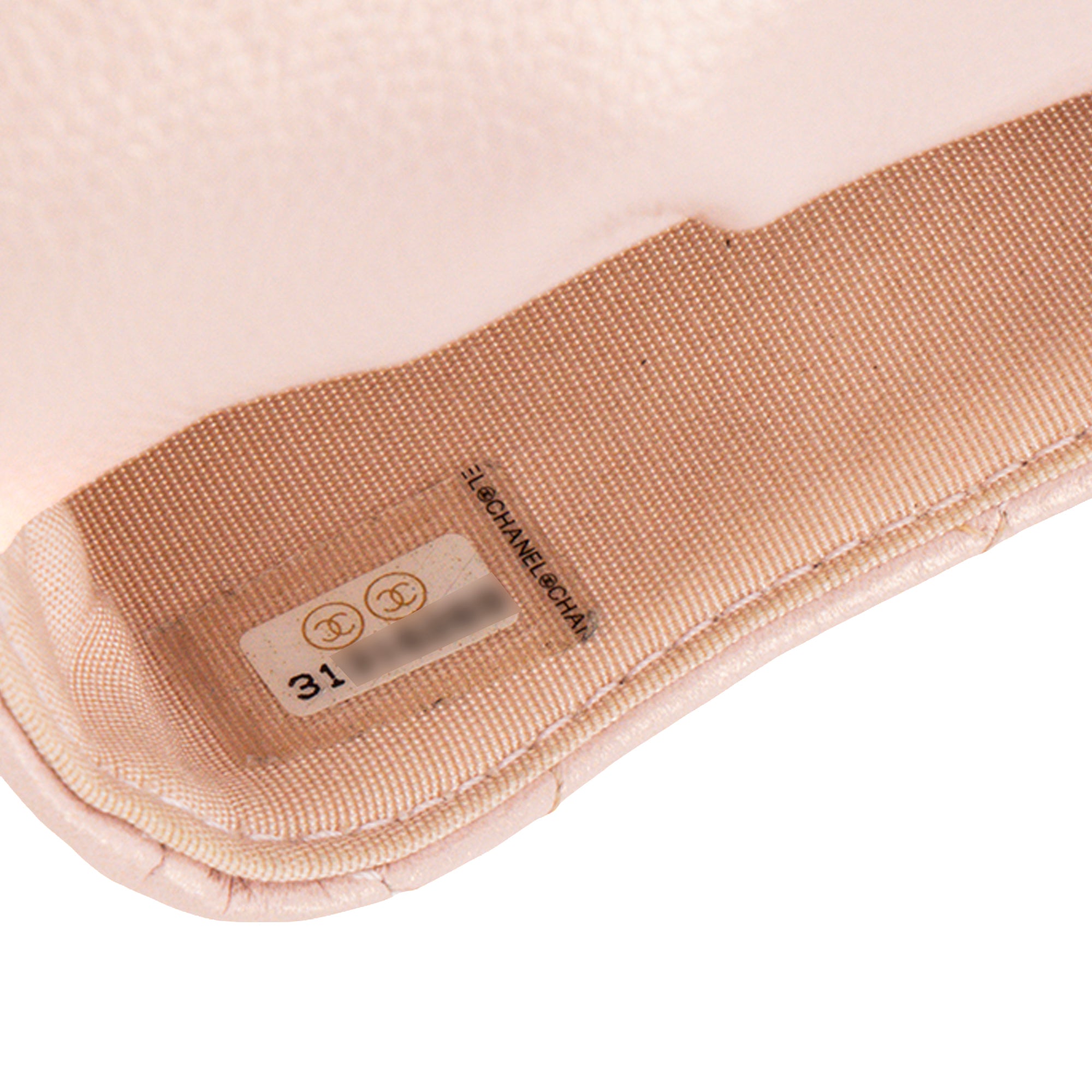 CHANEL - Sac à bandoulière Mini porte-monnaie Pearl on Top Chanel en cuir caviar rose irisé