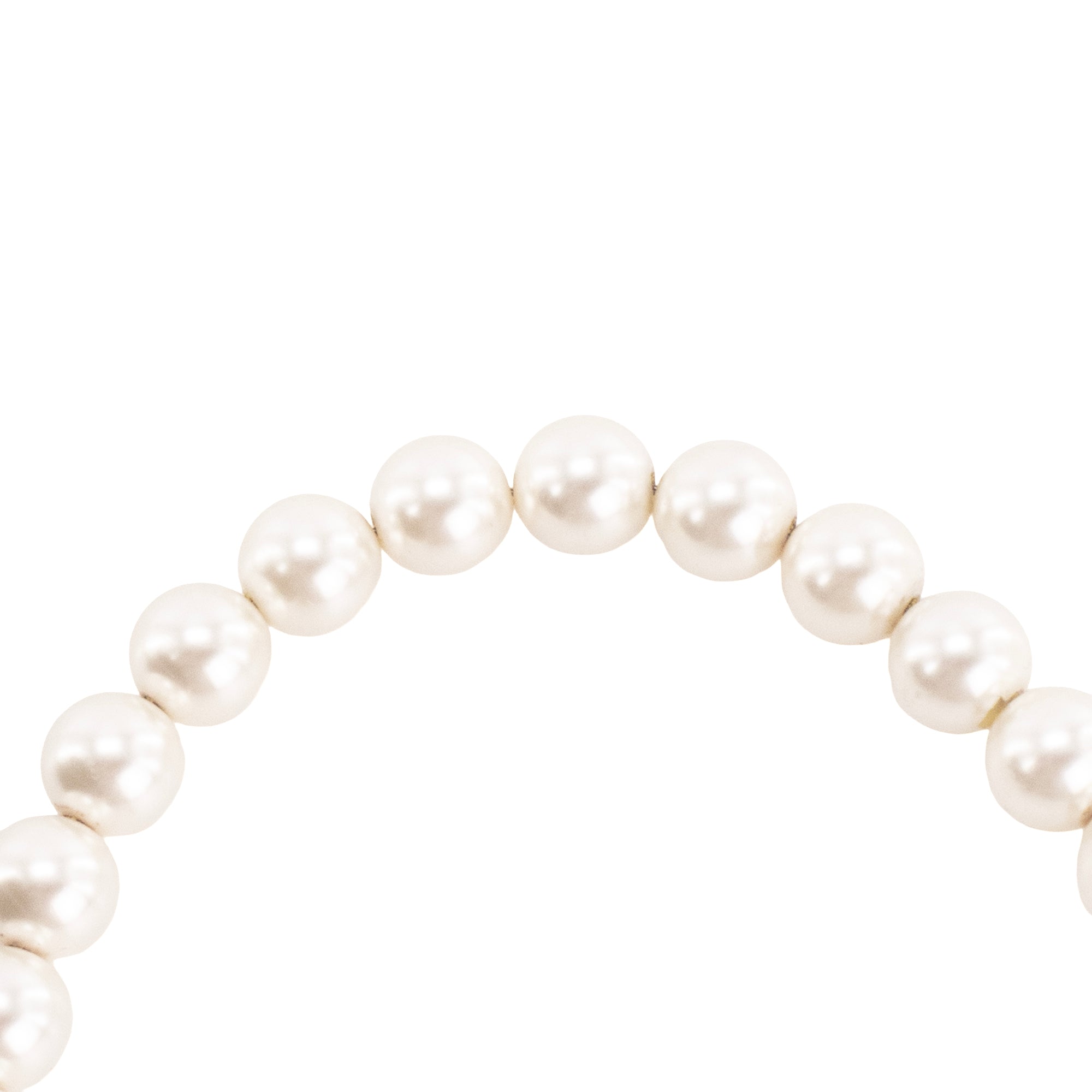 CHANEL - Sac à bandoulière Pearls Round Chanel en cuir noir