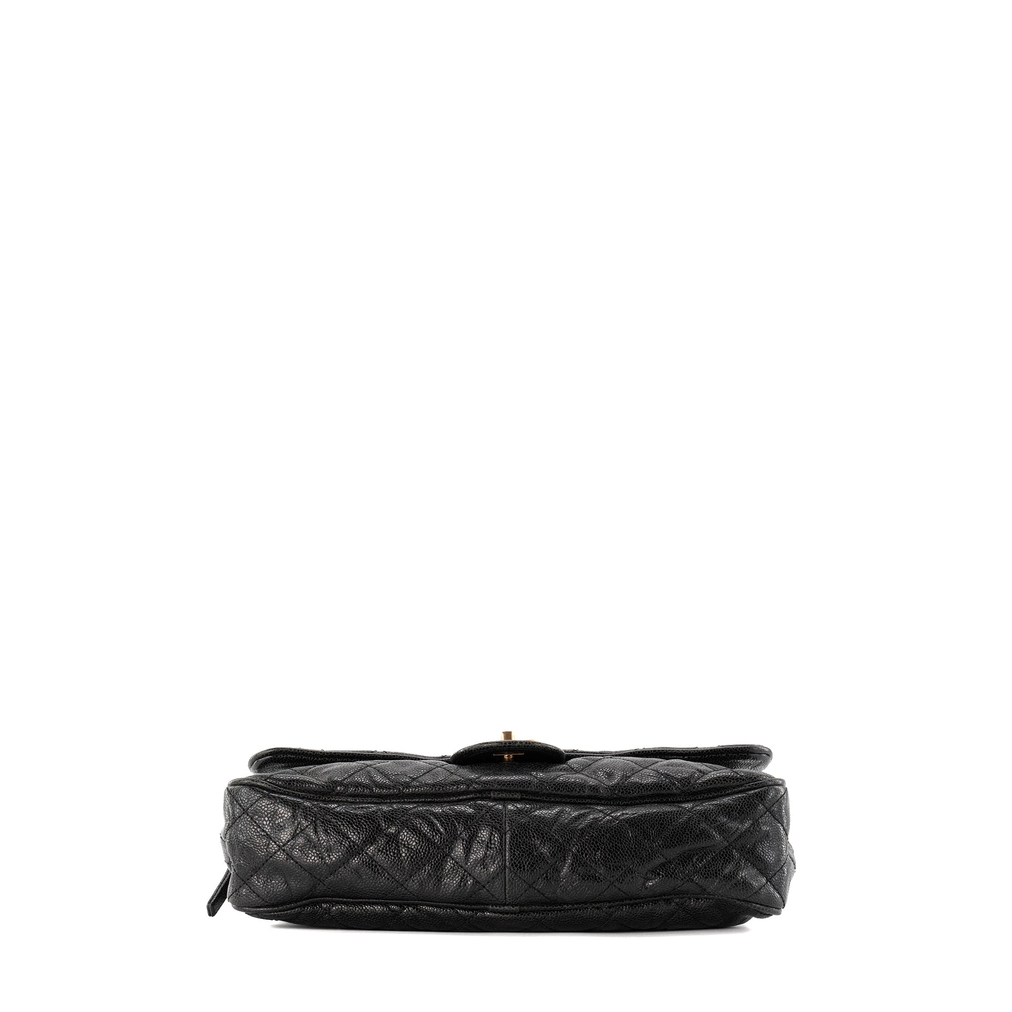 CHANEL - Sac à bandoulière Shiva Chanel en cuir caviar noir