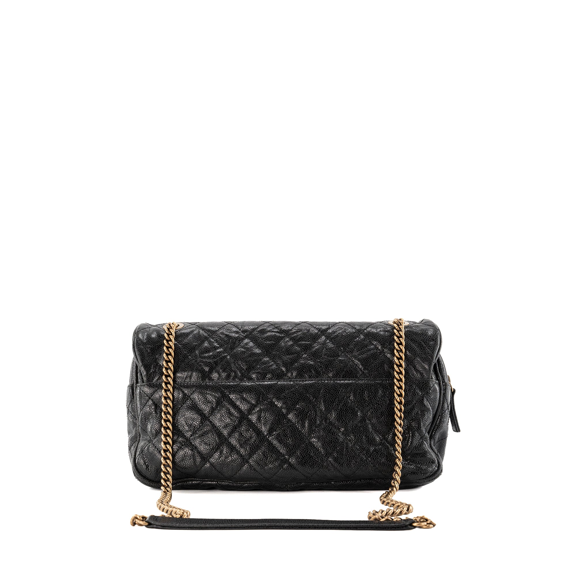 CHANEL - Sac à bandoulière Shiva Chanel en cuir caviar noir