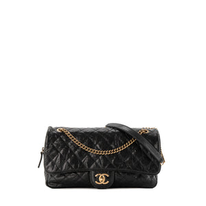 CHANEL - Sac à bandoulière Shiva Chanel en cuir caviar noir