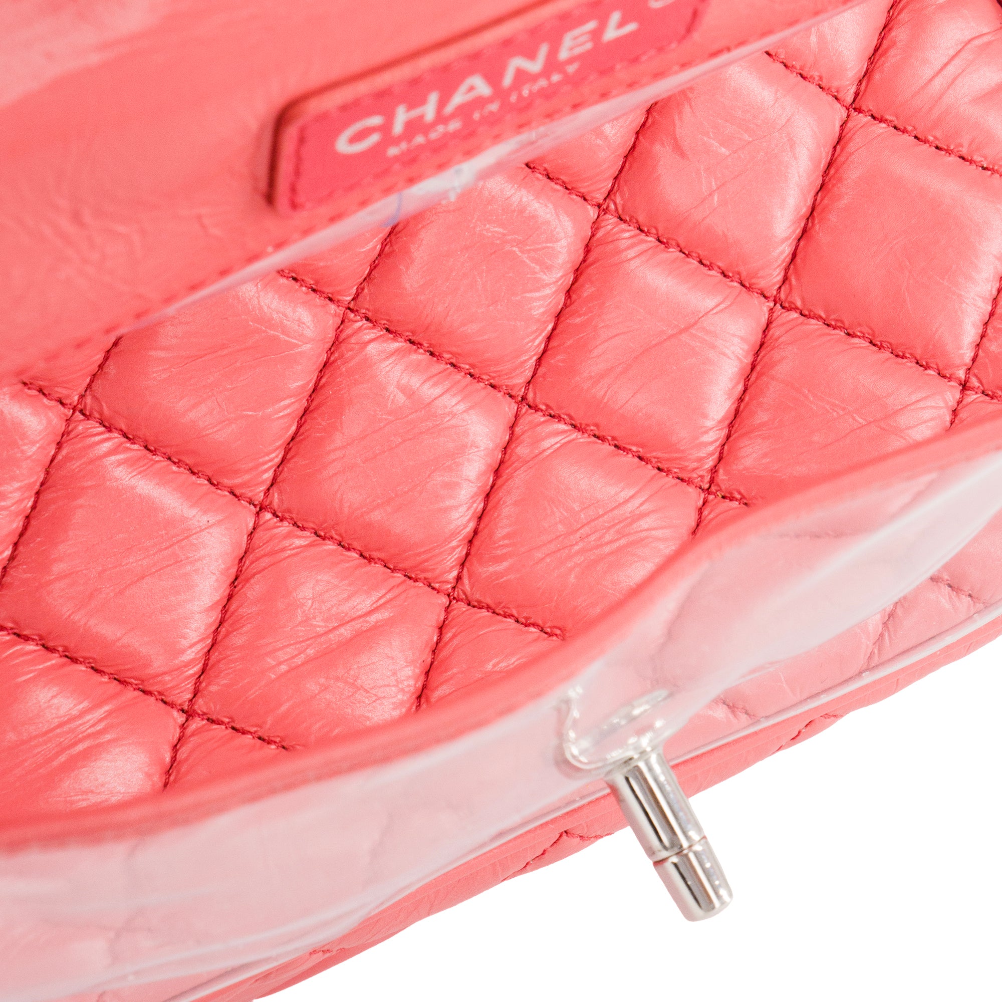 CHANEL - Sac à bandoulière Trendy CC Chanel en cuir rose et plastique transparent