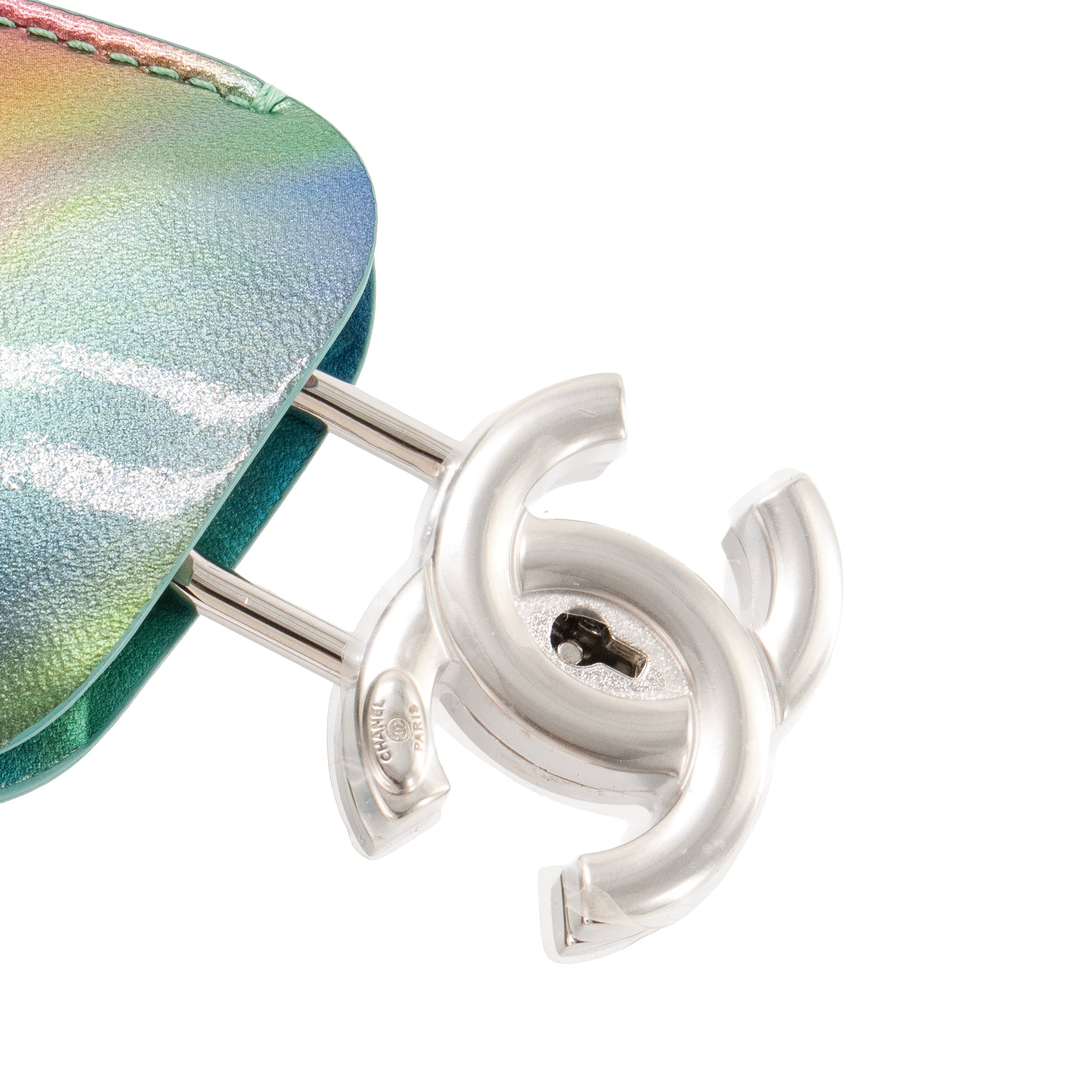 CHANEL - Sac à bandoulière Vanity Rainbow Chanel en pvc et cuir iridescent édition limitée
