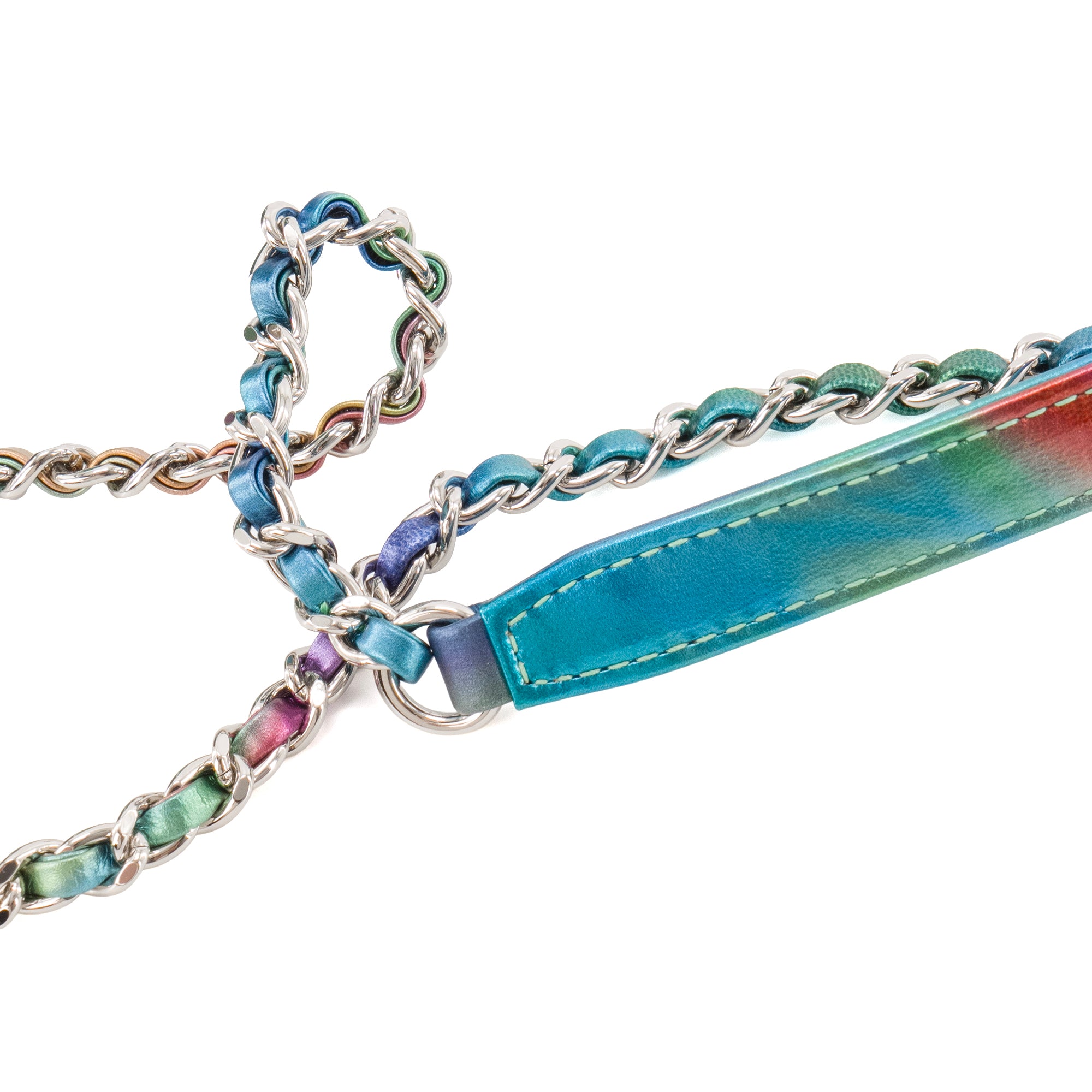 CHANEL - Sac à bandoulière Vanity Rainbow Chanel en pvc et cuir iridescent édition limitée