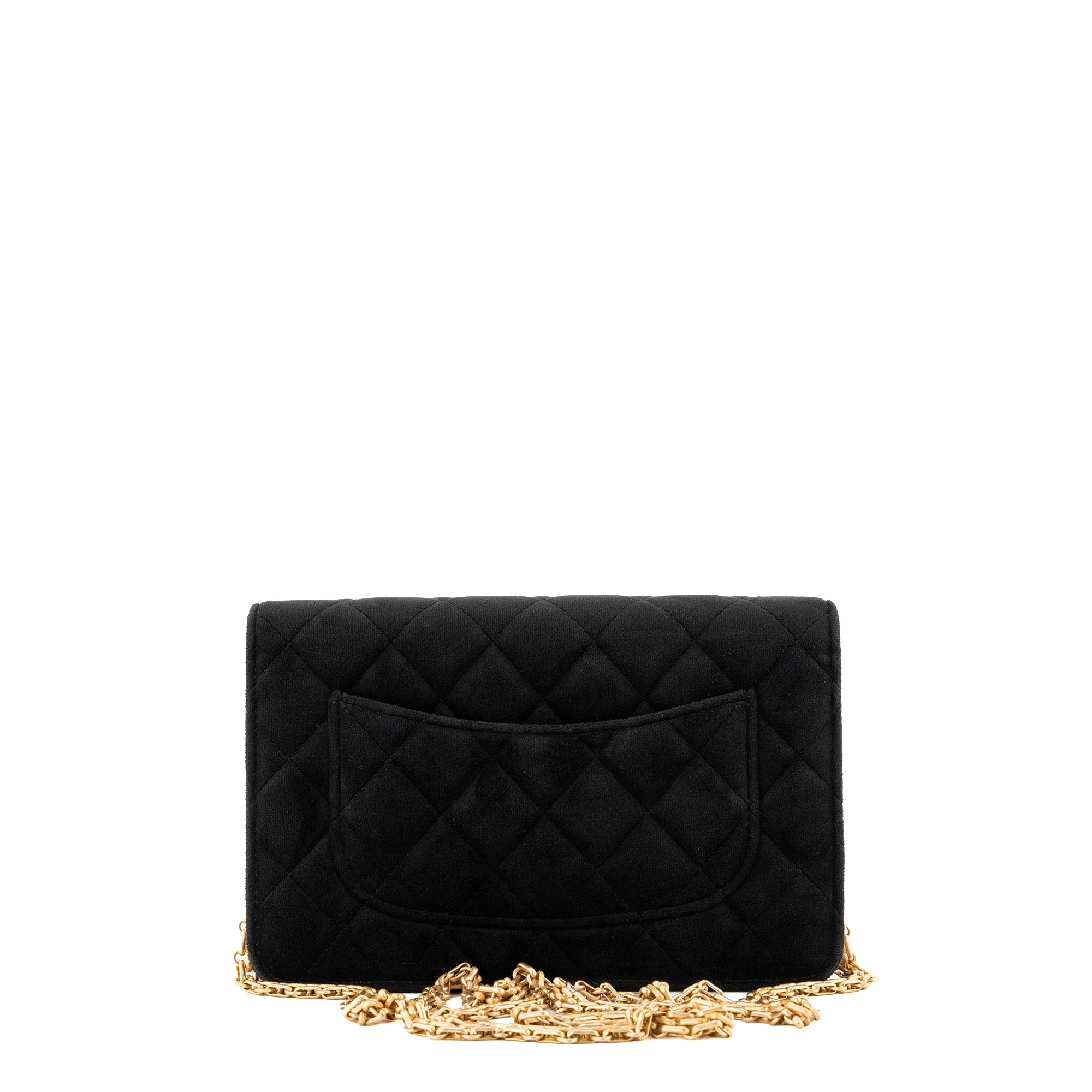 CHANEL - Sac à bandoulière Wallet On Chain 2.55 Chanel en velours noir