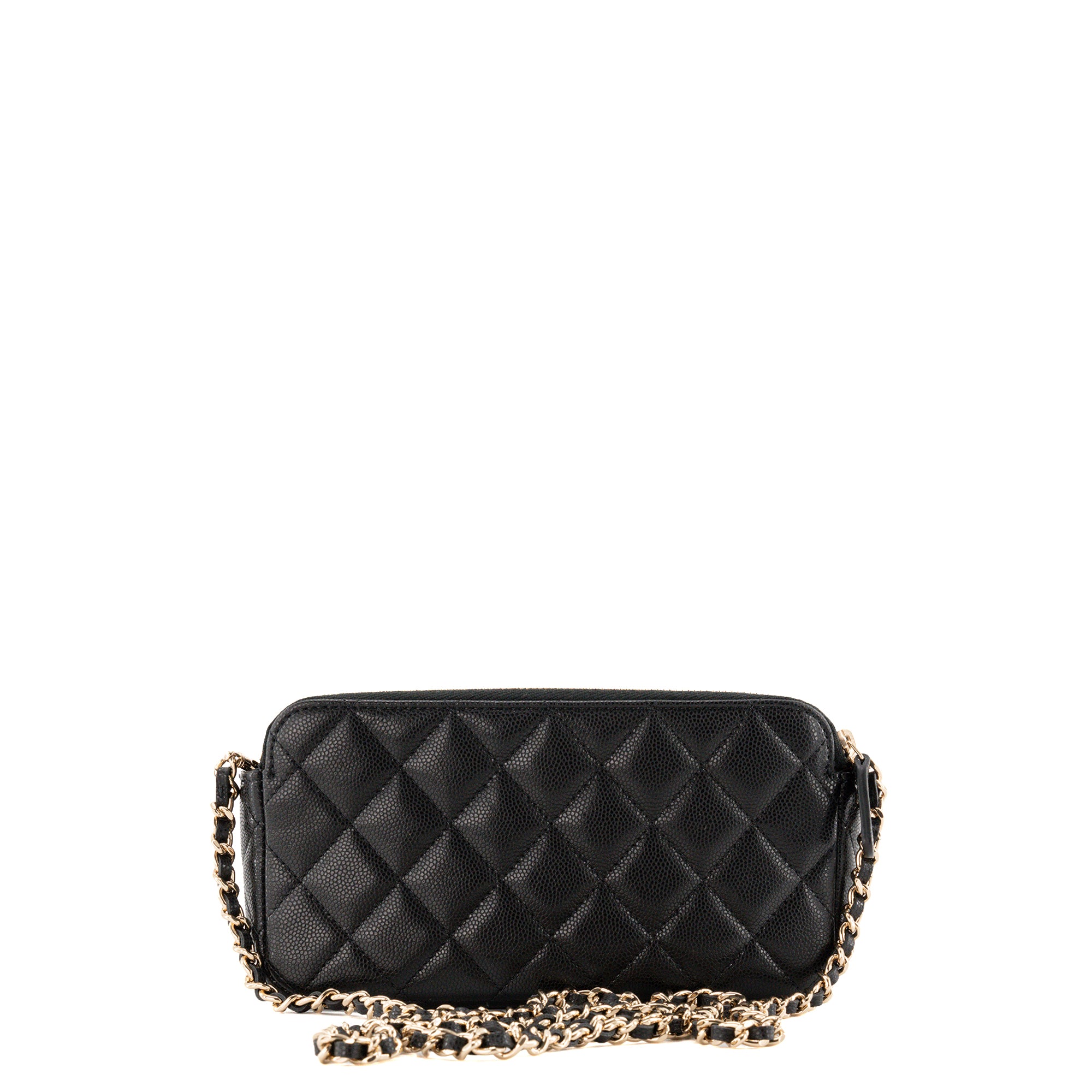 CHANEL - Sac à bandoulière Wallet On Chain Chanel en cuir caviar noir