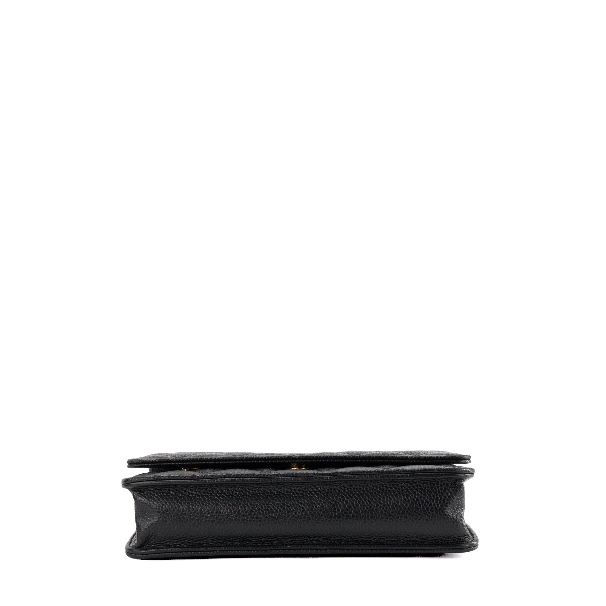 CHANEL - Sac à bandoulière Wallet On Chain Classique/Timeless Chanel en cuir caviar noir