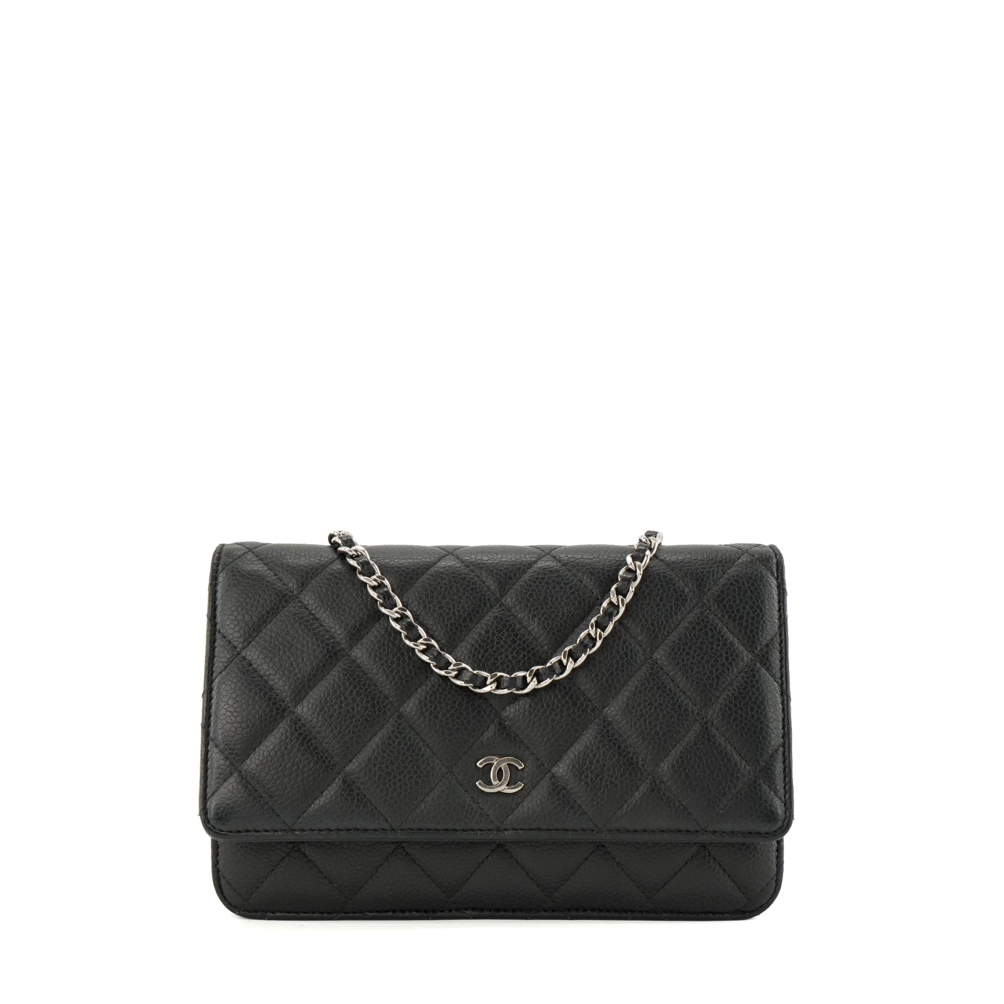 CHANEL - Sac à bandoulière Wallet on Chain Chanel en cuir caviar noir