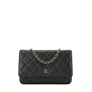 CHANEL - Sac à bandoulière Wallet on Chain Chanel en cuir caviar noir