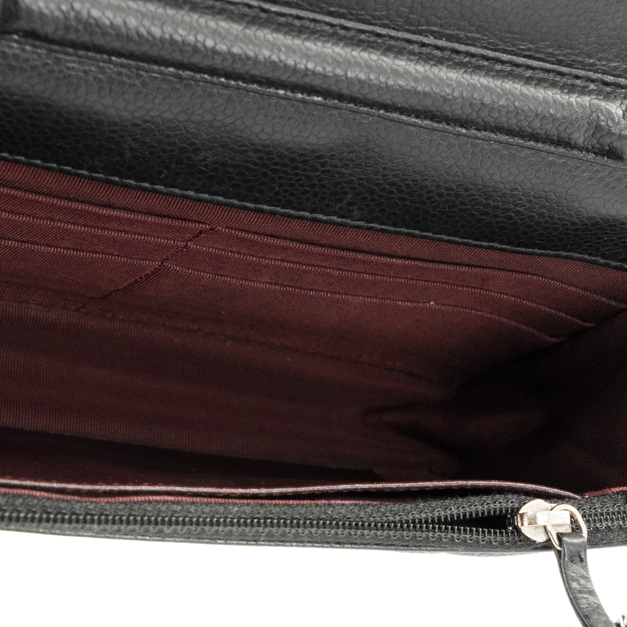 CHANEL - Sac à bandoulière Wallet on Chain Chanel en cuir caviar noir