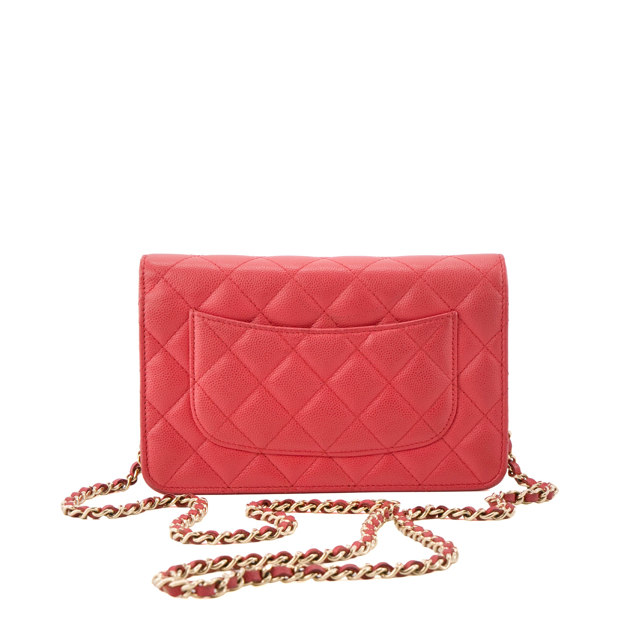 CHANEL - Sac à bandoulière Wallet on Chain Chanel en cuir caviar rose