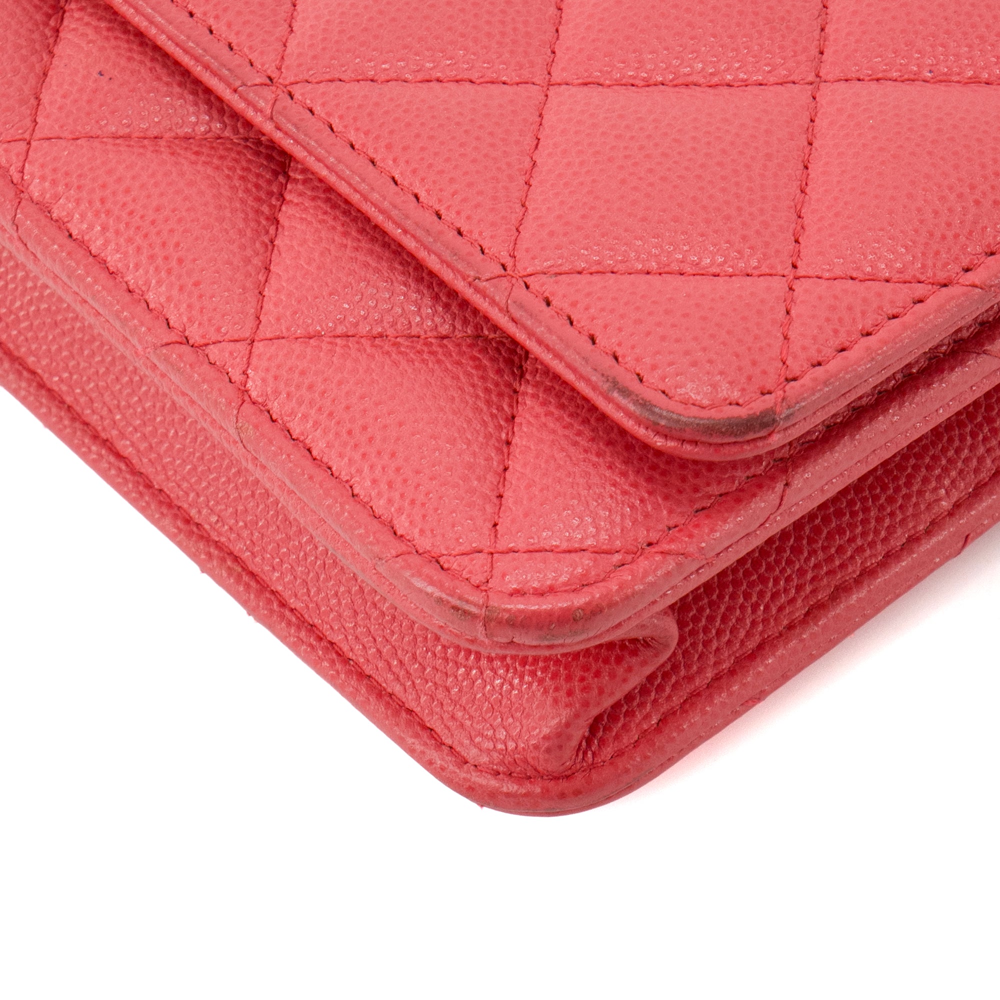 CHANEL - Sac à bandoulière Wallet on Chain Chanel en cuir caviar rose