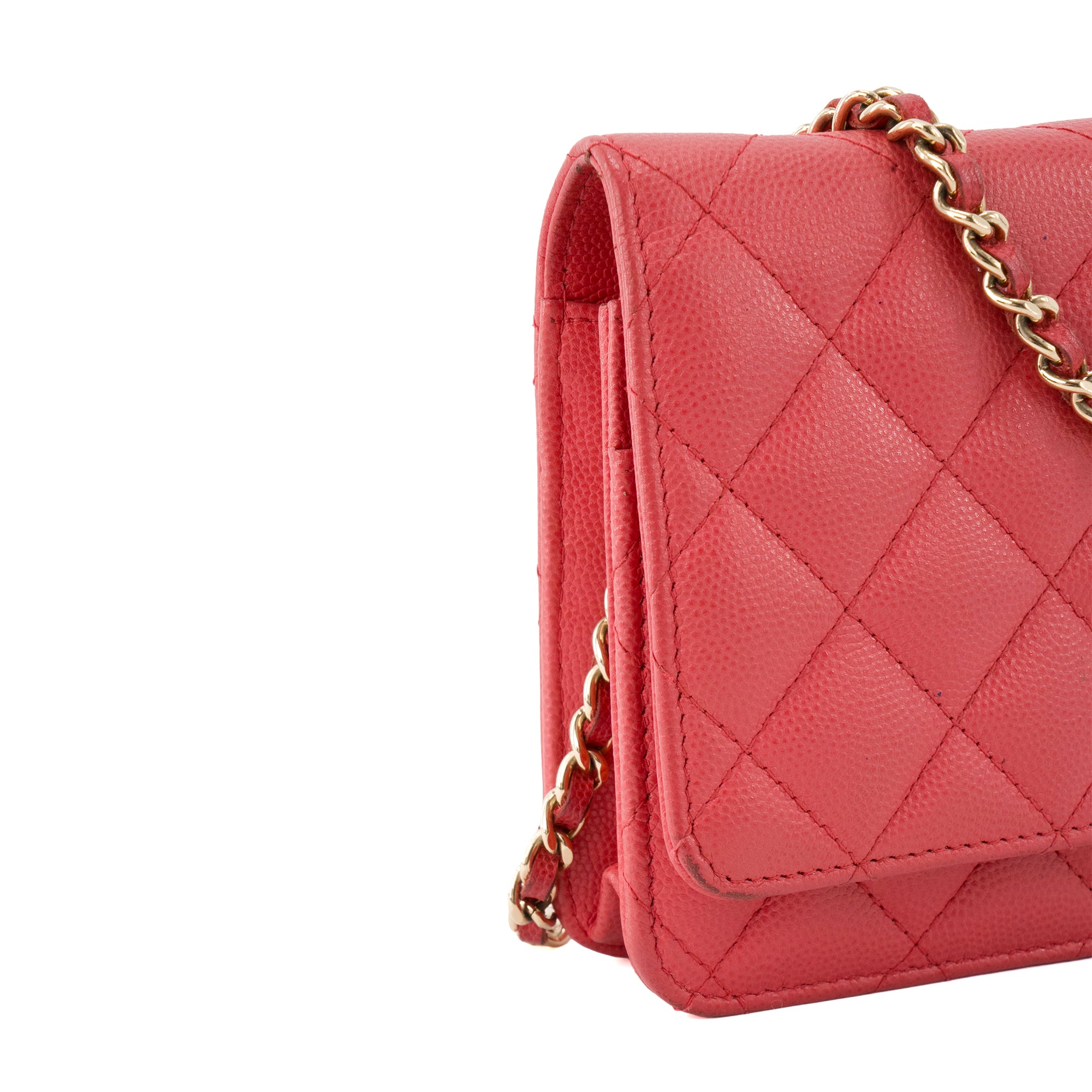 CHANEL - Sac à bandoulière Wallet on Chain Chanel en cuir caviar rose