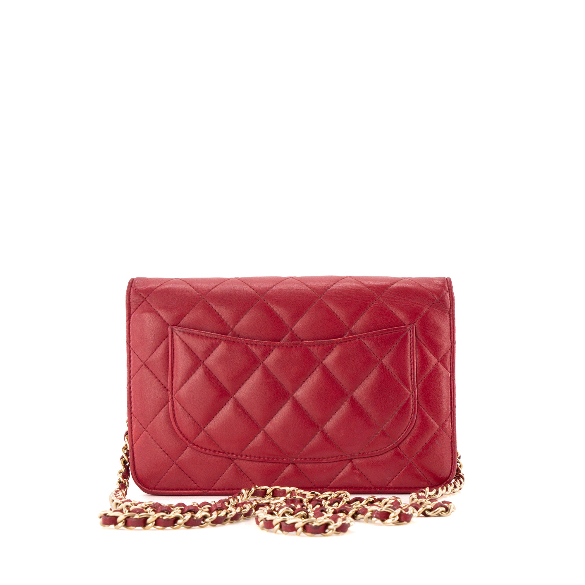 CHANEL - Sac à bandoulière Wallet on Chain Classique/Timeless Chanel en cuir lisse rose