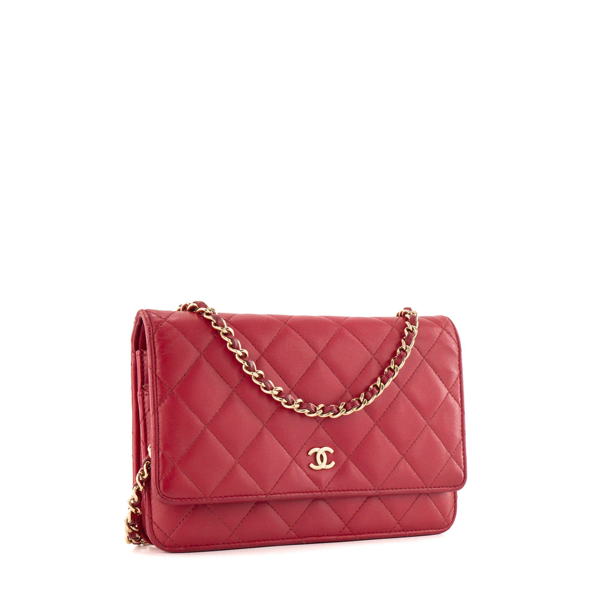 CHANEL - Sac à bandoulière Wallet on Chain Classique/Timeless Chanel en cuir lisse rose