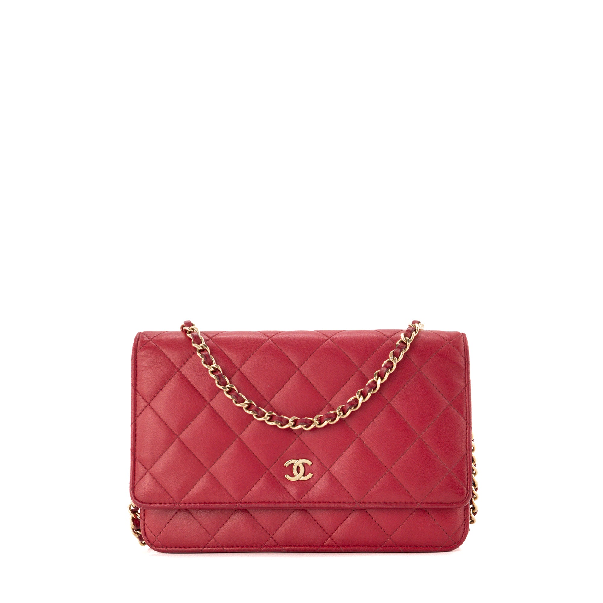 CHANEL - Sac à bandoulière Wallet on Chain Classique/Timeless Chanel en cuir lisse rose