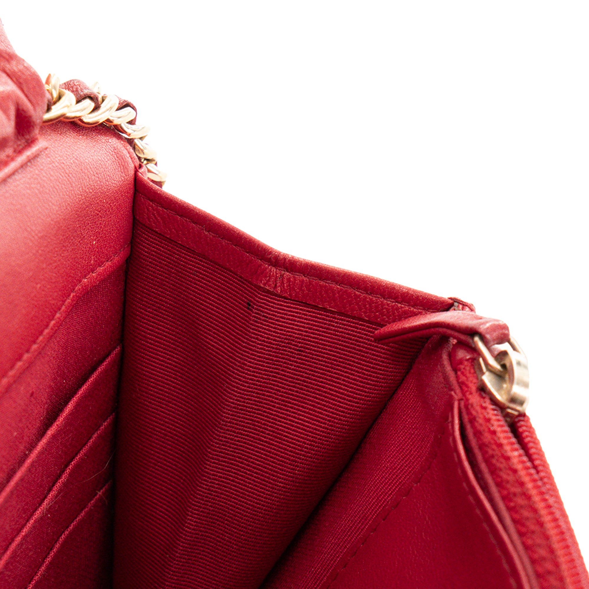 CHANEL - Sac à bandoulière Wallet on Chain Classique/Timeless Chanel en cuir lisse rose