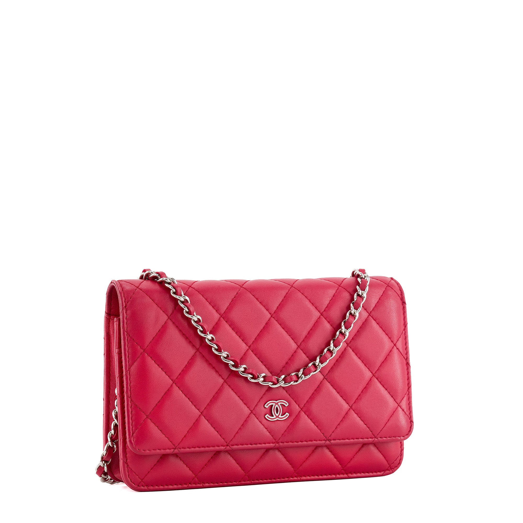 CHANEL - Sac à bandoulière Wallet on Chain Chanel en cuir rose édition limitée