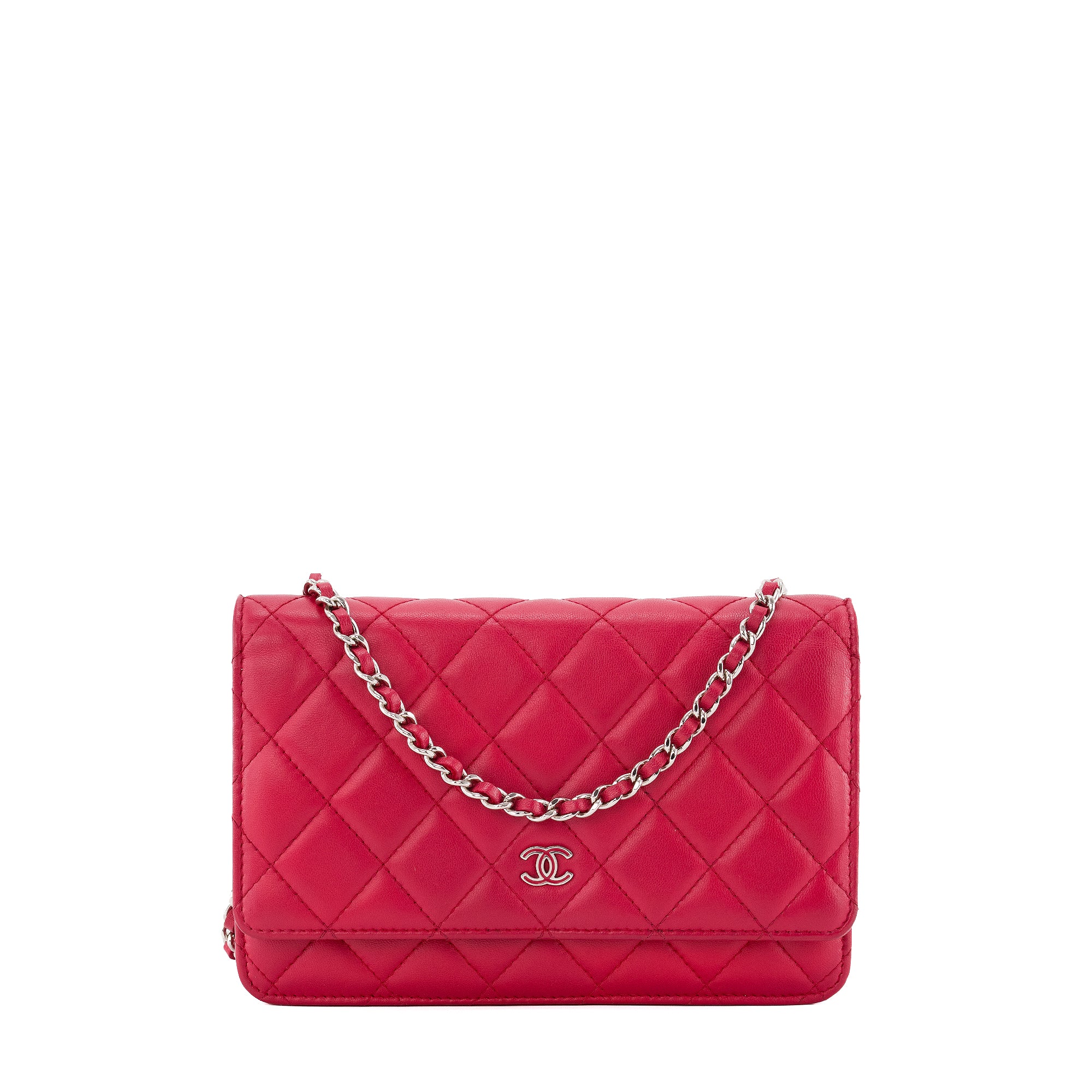 CHANEL - Sac à bandoulière Wallet on Chain Chanel en cuir rose édition limitée
