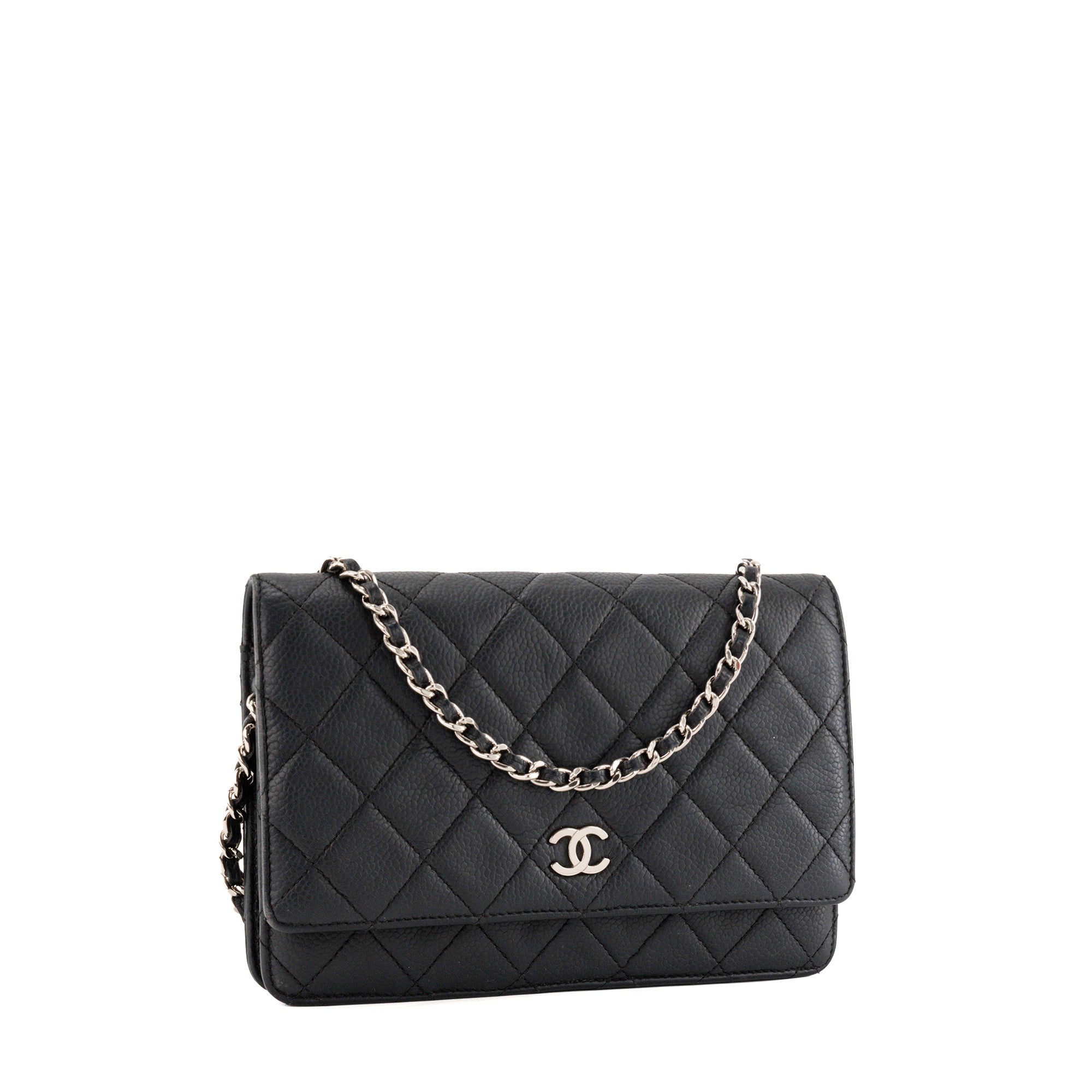 CHANEL - Sac à bandoulière Wallet on chain Classique/Timeless Chanel en cuir caviar noir