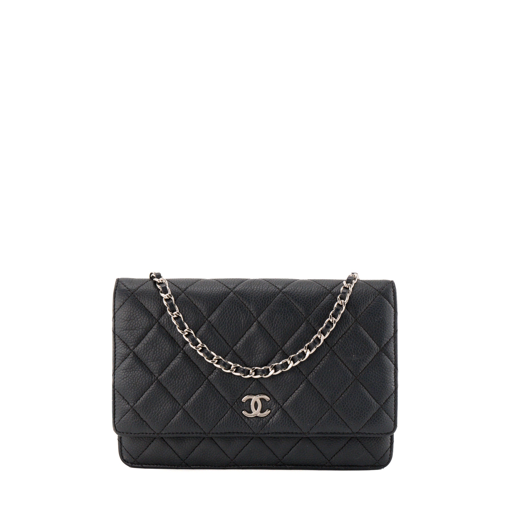CHANEL - Sac à bandoulière Wallet on chain Classique/Timeless Chanel en cuir caviar noir