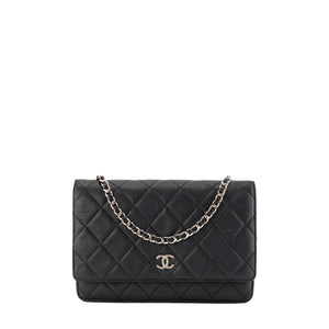 CHANEL - Sac à bandoulière Wallet on chain Classique/Timeless Chanel en cuir caviar noir