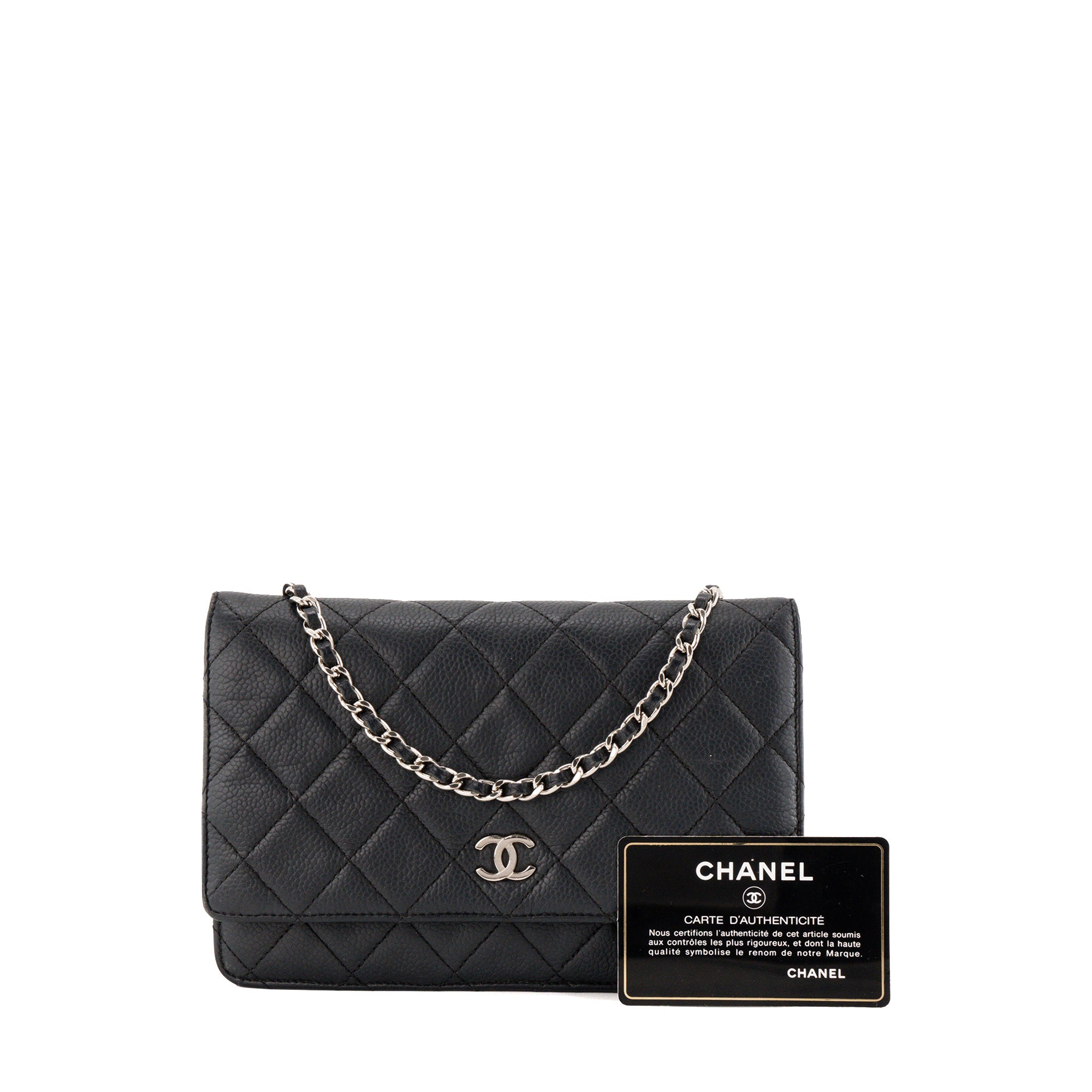 CHANEL - Sac à bandoulière Wallet on chain Classique/Timeless Chanel en cuir caviar noir