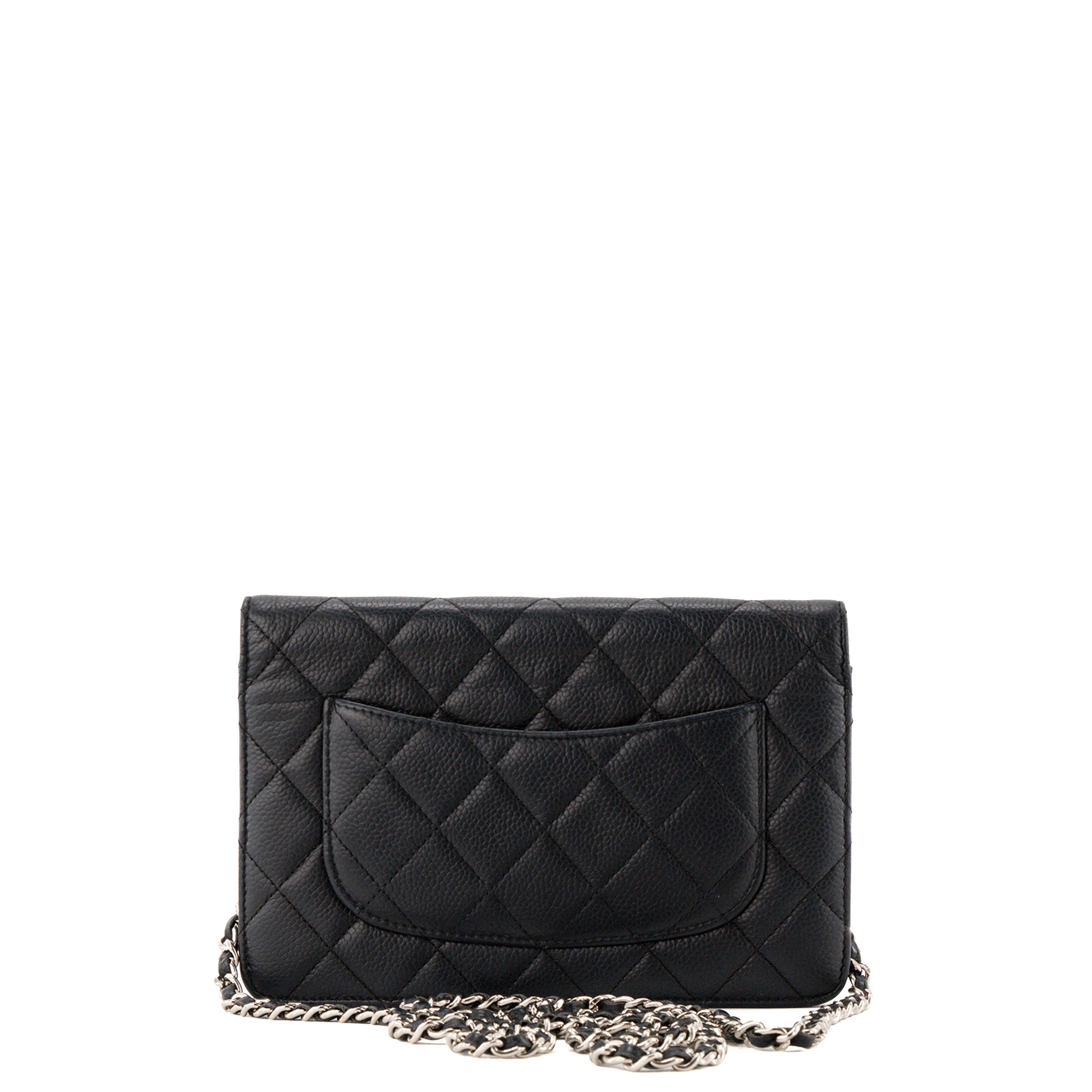 CHANEL - Sac à bandoulière Wallet on chain Classique/Timeless Chanel en cuir caviar noir