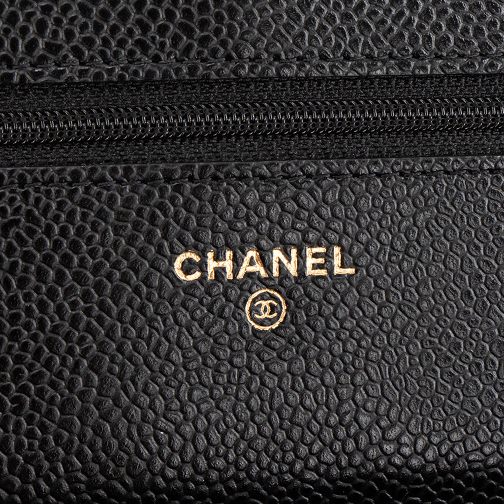 CHANEL - Sac à bandoulière Wallet on Chain classique/timeless Chanel en cuir caviar noir