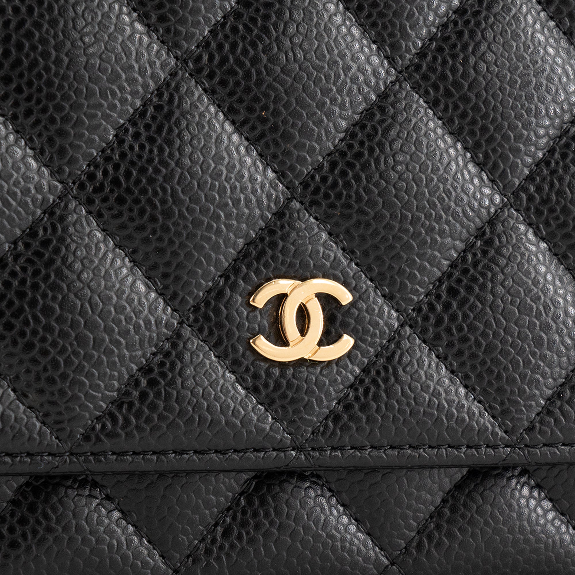 CHANEL - Sac à bandoulière Wallet on Chain classique/timeless Chanel en cuir caviar noir