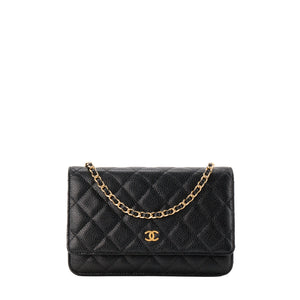 CHANEL - Sac à bandoulière Wallet On Chain Classique/Timeless Chanel en cuir caviar noir