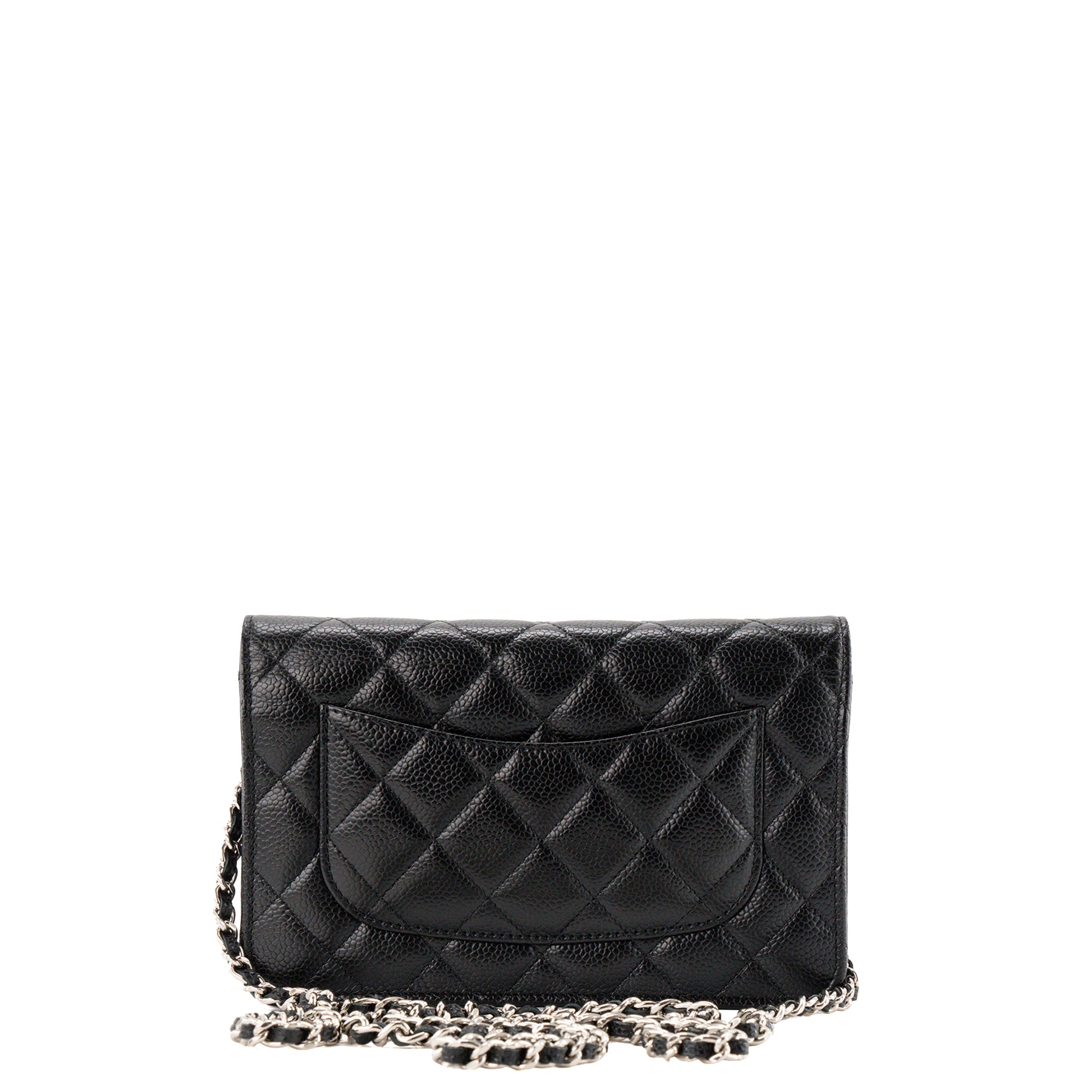 CHANEL - Sac à bandoulière Wallet On Chain Classique/Timeless Chanel en cuir caviar noir