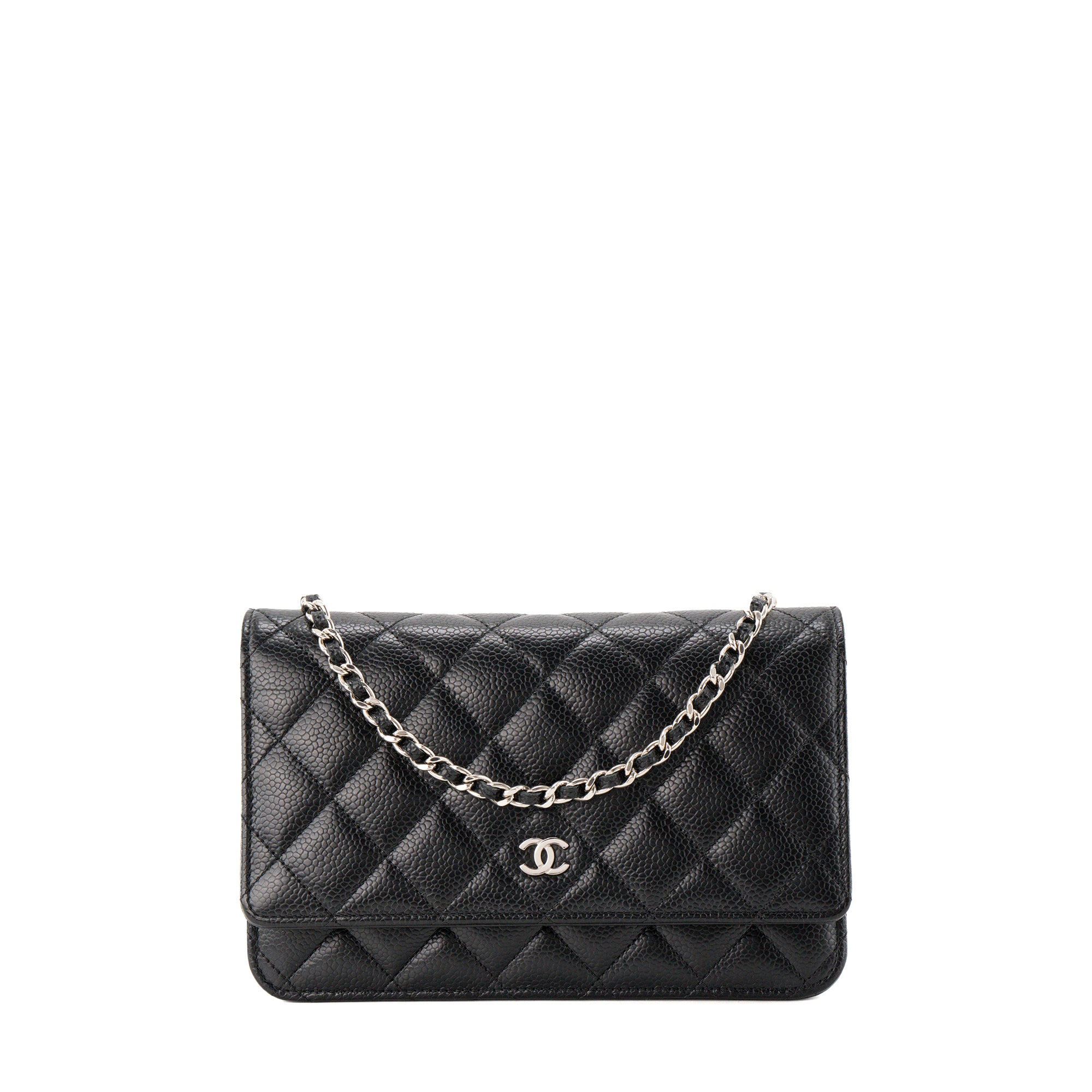 CHANEL - Sac à bandoulière Wallet On Chain Classique/Timeless Chanel en cuir caviar noir