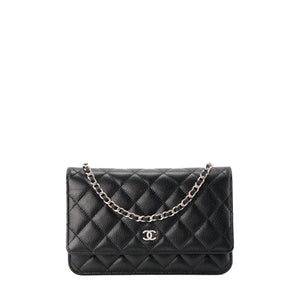 CHANEL - Sac à bandoulière Wallet On Chain Classique/Timeless Chanel en cuir caviar noir
