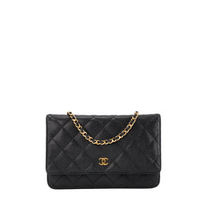 CHANEL - Sac à bandoulière Wallet On Chain Classique/Timeless Chanel en cuir caviar noir
