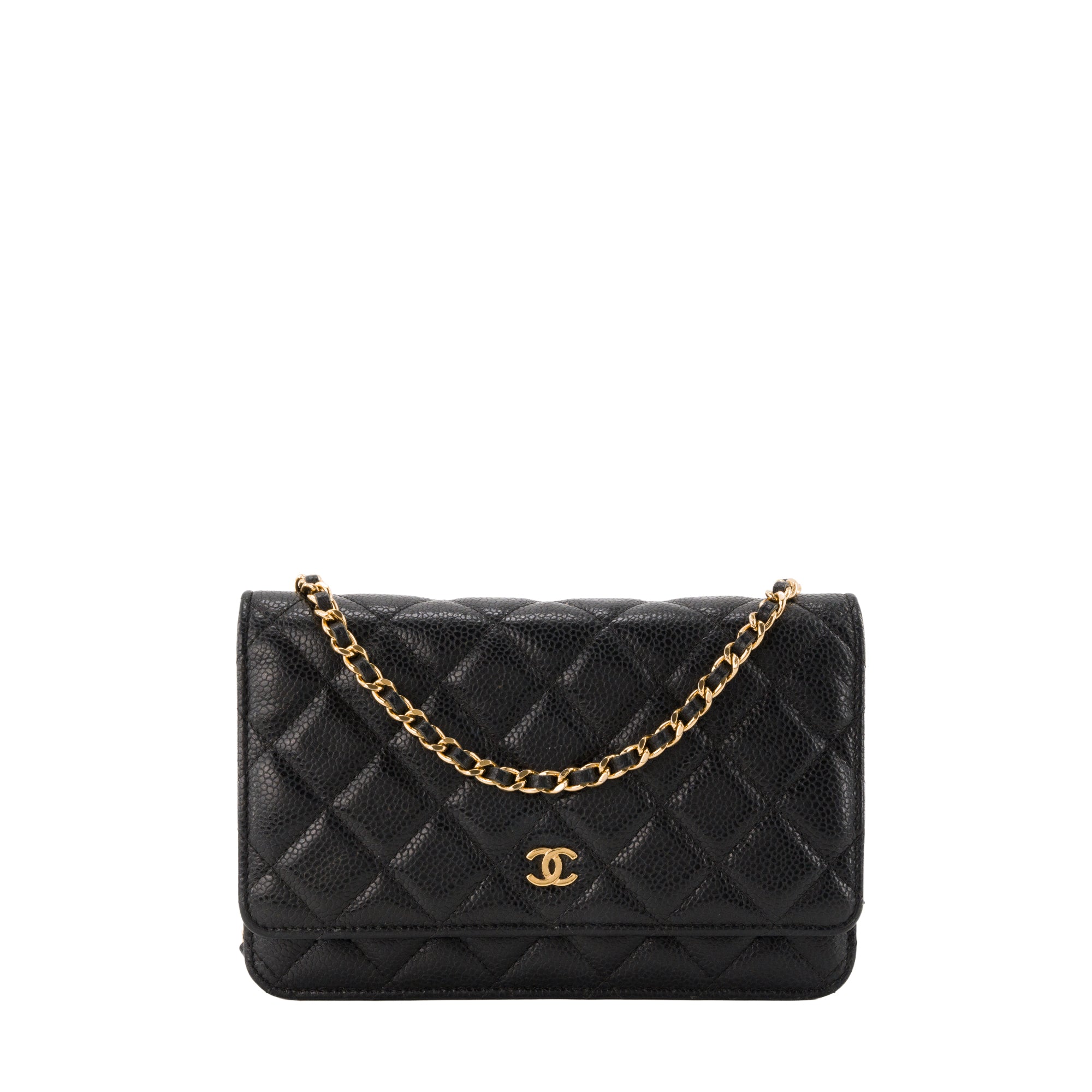 CHANEL - Sac à bandoulière Wallet On Chain Classique/Timeless Chanel en cuir caviar noir