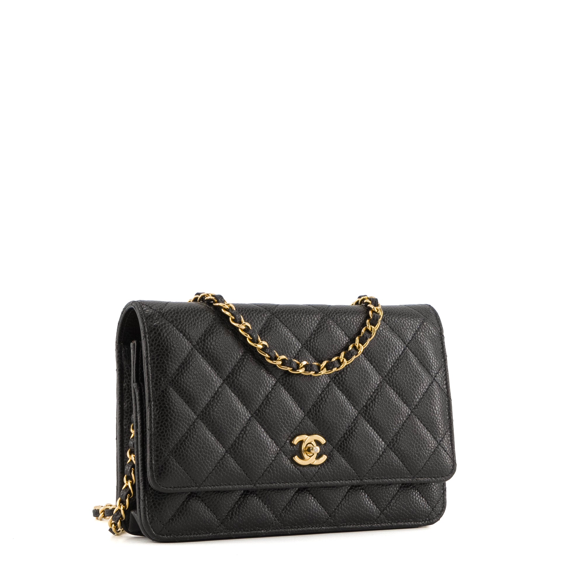 CHANEL - Sac à bandoulière Wallet on Chain Classique/Timeless Chanel en cuir caviar noir