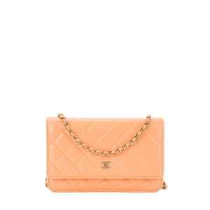 CHANEL - Sac à bandoulière Wallet on Chain Classique/Timeless Chanel en cuir lisse orange