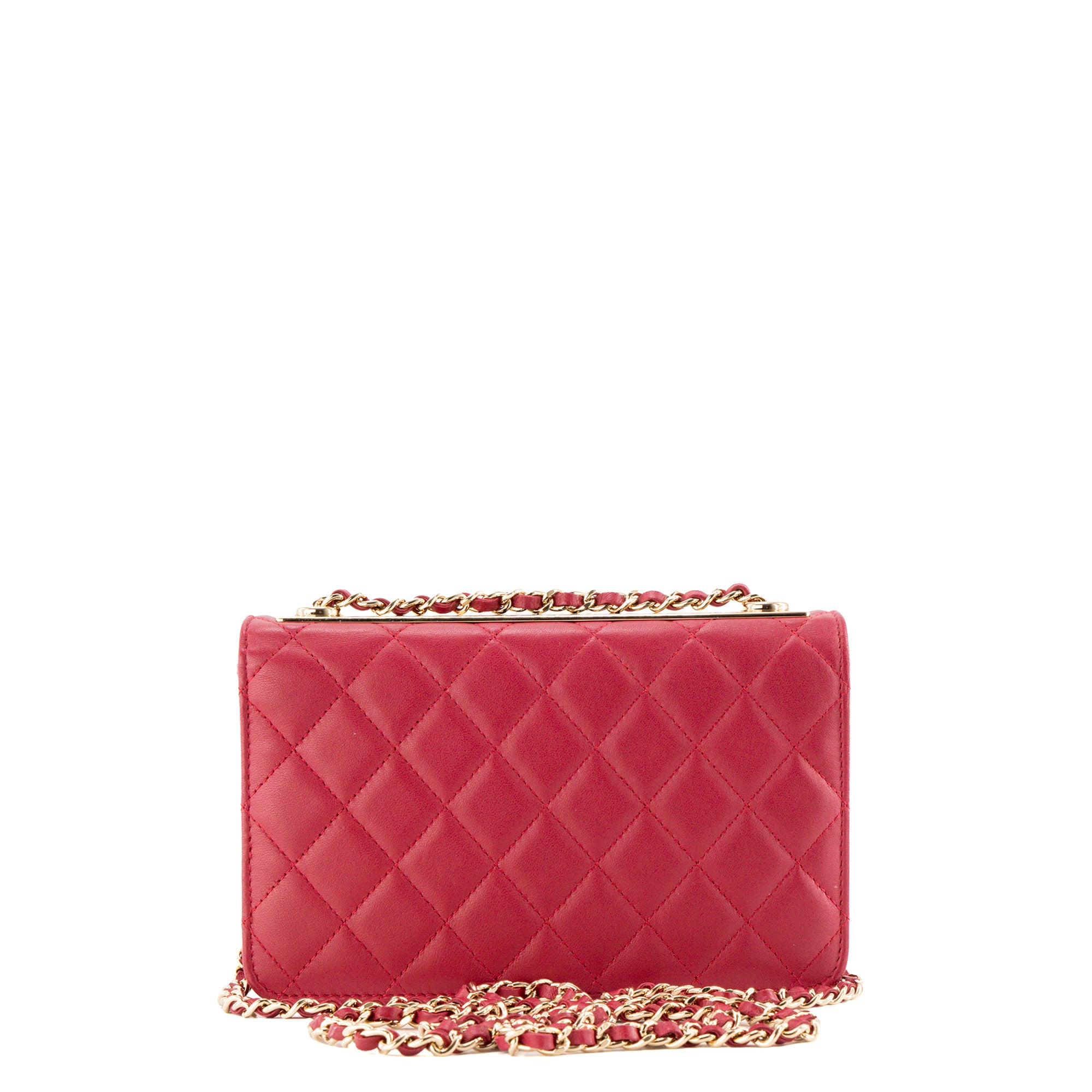 CHANEL - Sac à bandoulière Wallet On Chain Trendy CC Chanel en cuir lisse rose
