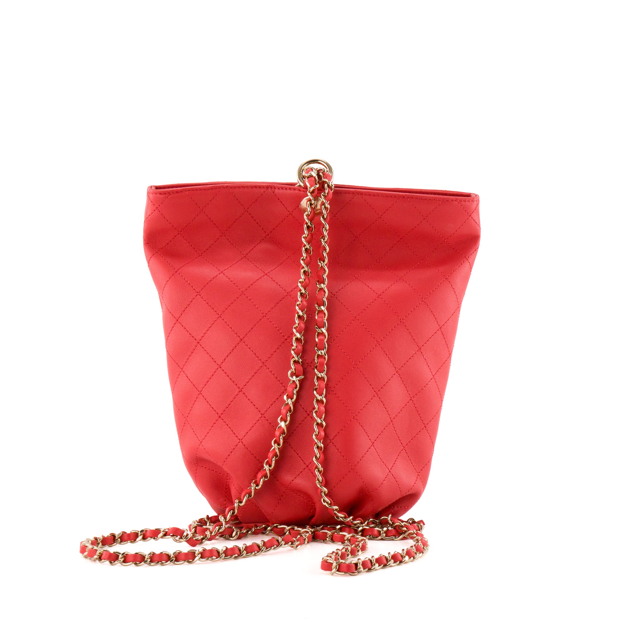 CHANEL - Sac à dos Chanel en cuir lisse rose