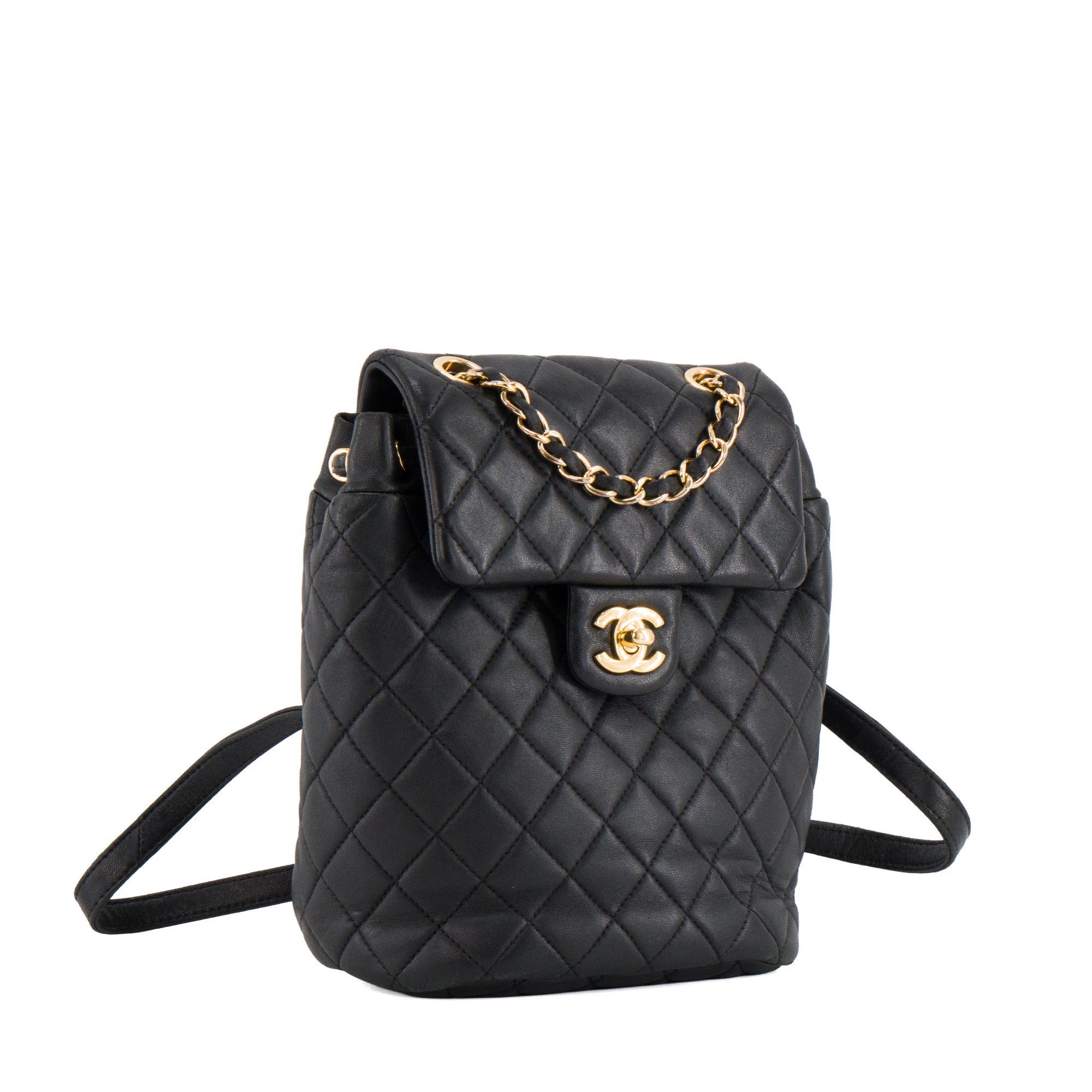 CHANEL - Sac à dos Classique/Timeless Chanel en cuir lisse noir